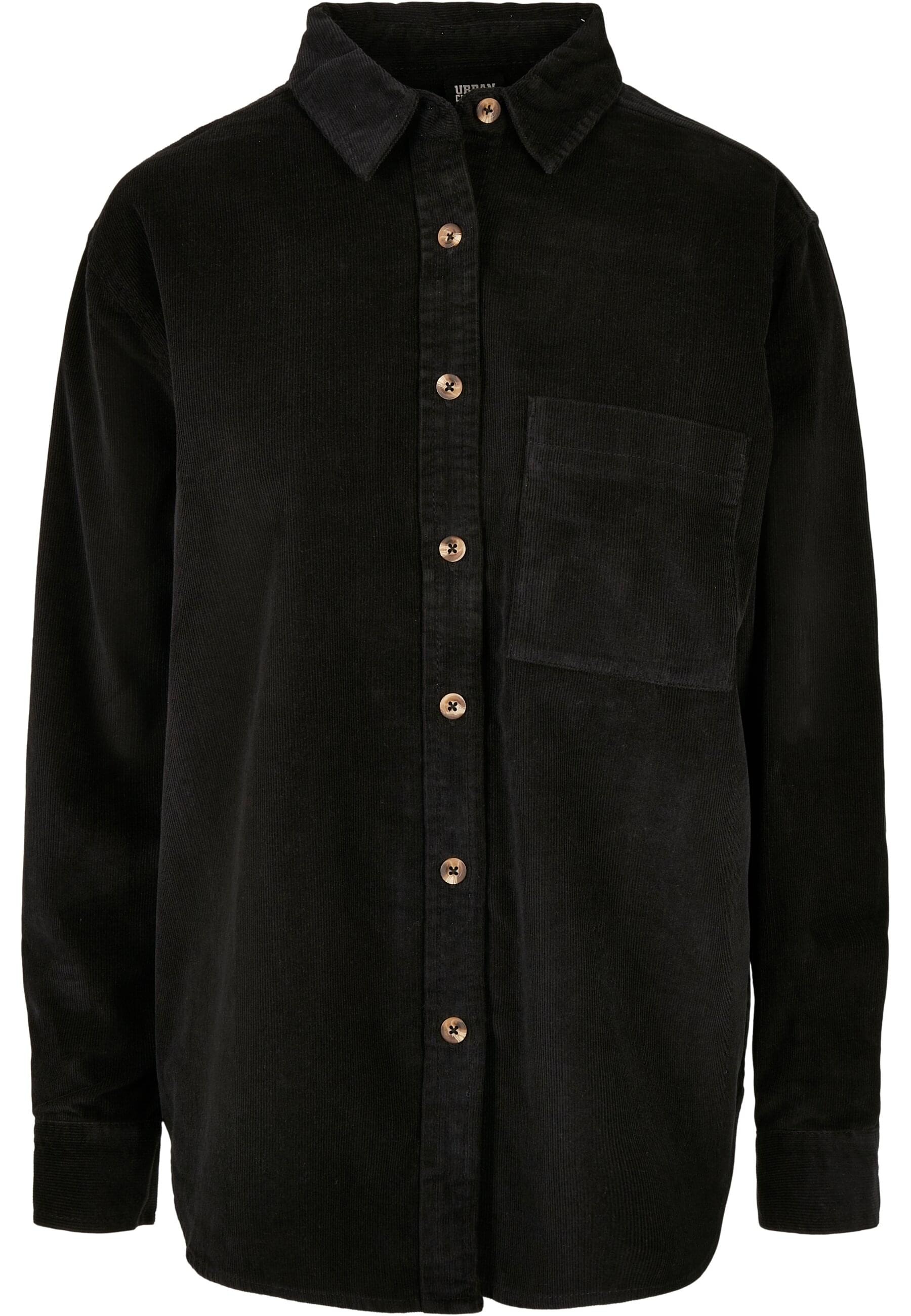 URBAN CLASSICS Langarmhemd "Urban Classics Damen Ladies Corduroy Oversized Shirt", (1 tlg.)