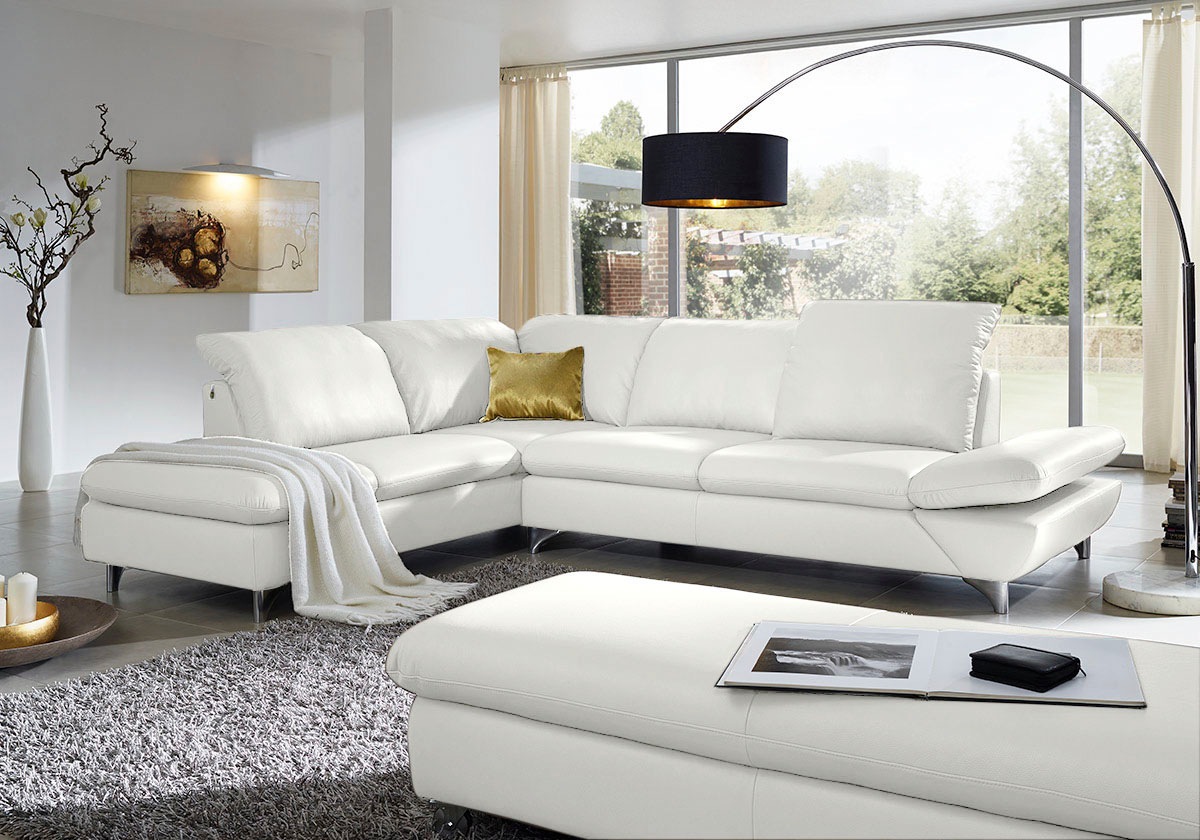 W.SCHILLIG Ecksofa "Taoo, elegant und zeitlos, bequem, L-Form, Breite 296cm" mit Sitziefenverstellung & Kopfteilverstellung