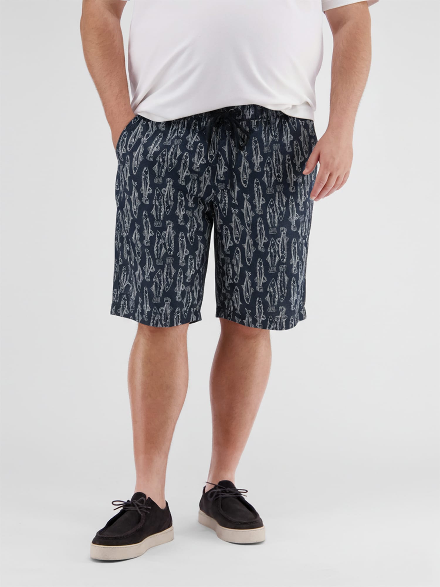 LERROS Chinoshorts "Leichte Chino-Bermuda mit Print, grosse Größen" günstig online kaufen