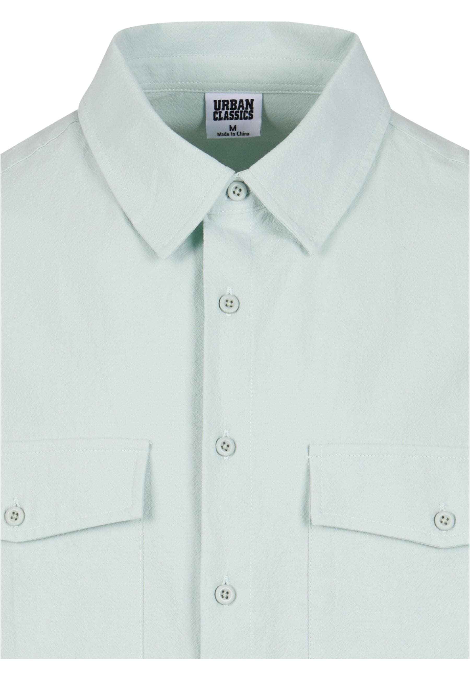 URBAN CLASSICS Langarmhemd »Urban Classics Herren Basic Crepe Shirt«, (1 tlg.)