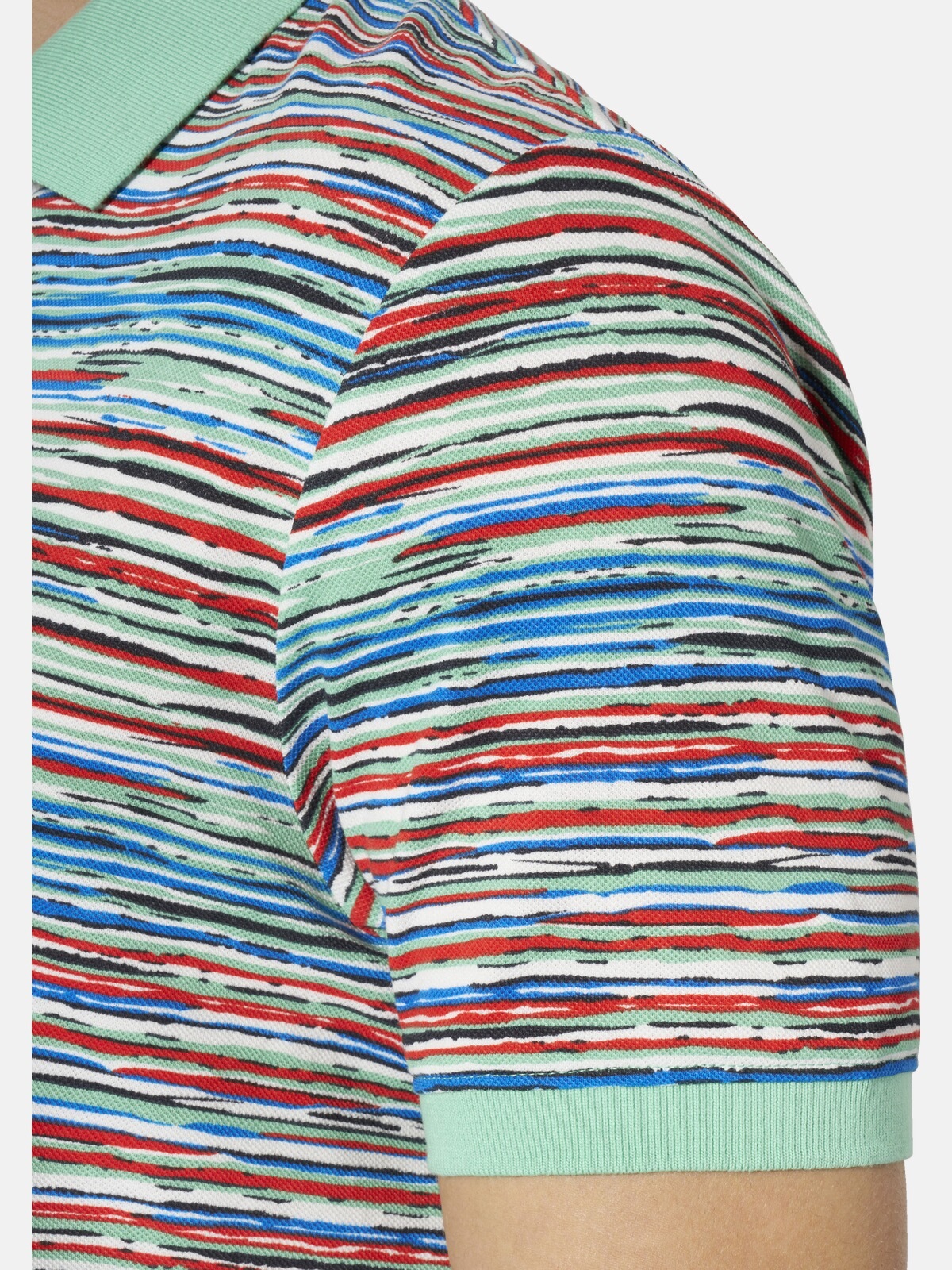 Poloshirt BABISTA "Poloshirt MONZIO", Herren, Gr. 3XL, grün (grün gemustert), Obermaterial: 100% Baumwolle CO., Shirts 3
