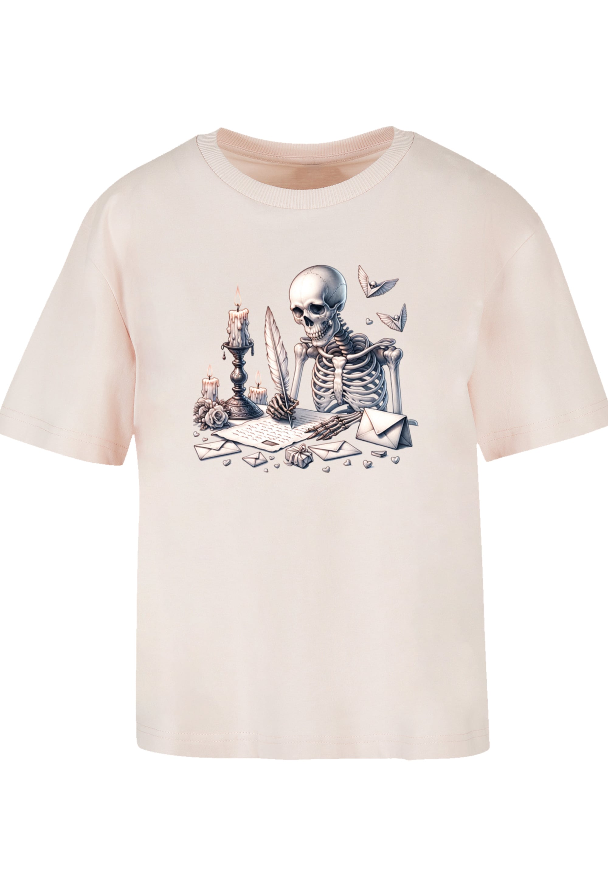 F4NT4STIC T-Shirt »Skelett Liebesbrief Valentinstag« Premium Qualität