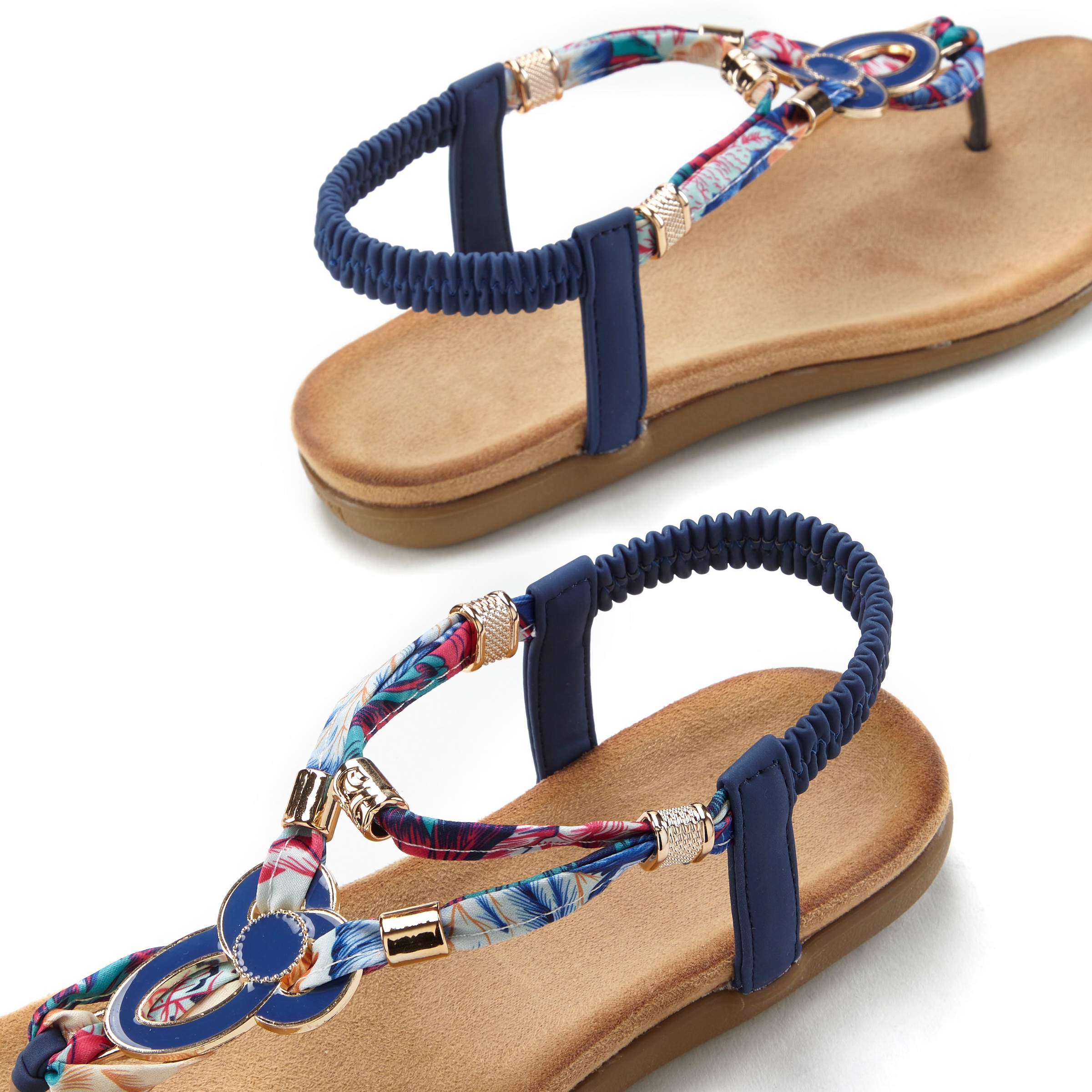 LASCANA Zehentrenner, Sandale, Pantolette mit Stretcheinsatz