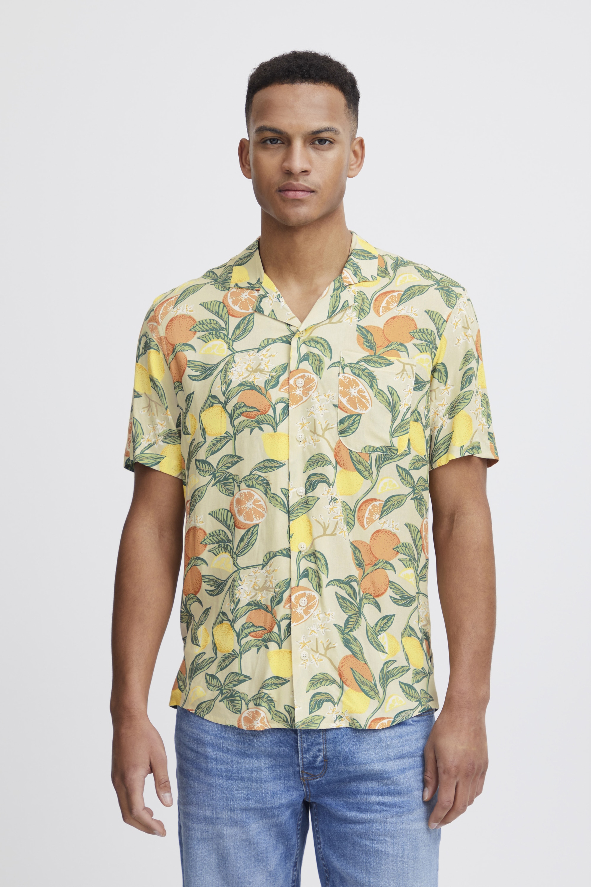 Blend Kurzarmhemd "BHShirt", Lässiges Kurzarmhemd mit Brusttasche und Cuba günstig online kaufen