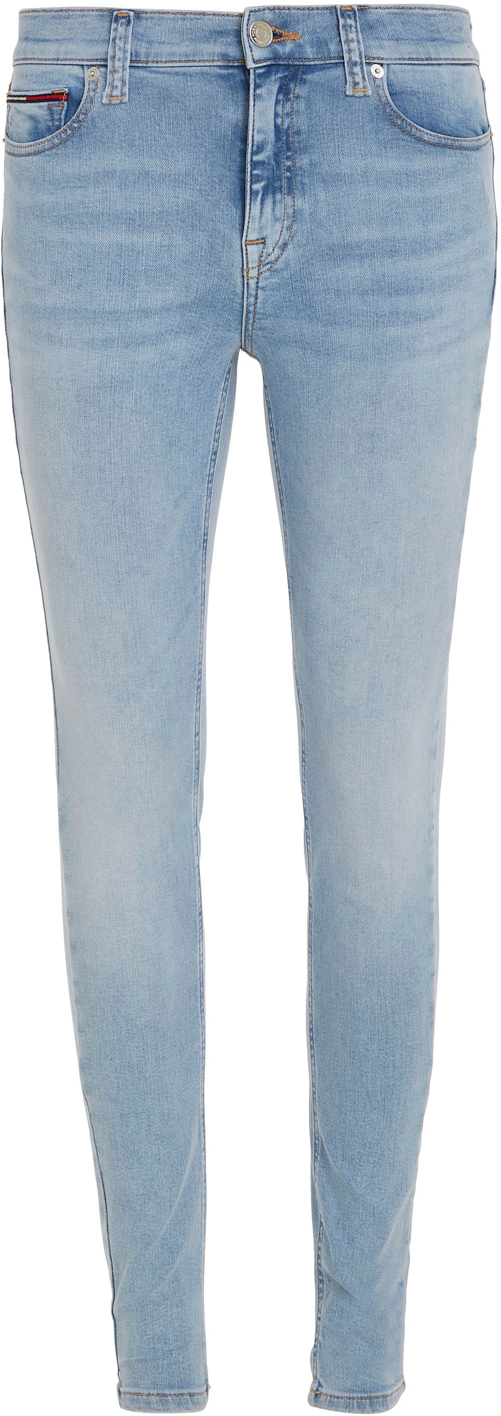 Tommy Jeans Skinny-fit-Jeans »Nora«, mit & | Jeans bestellen Passe BAUR Label-Badge Tommy für hinten