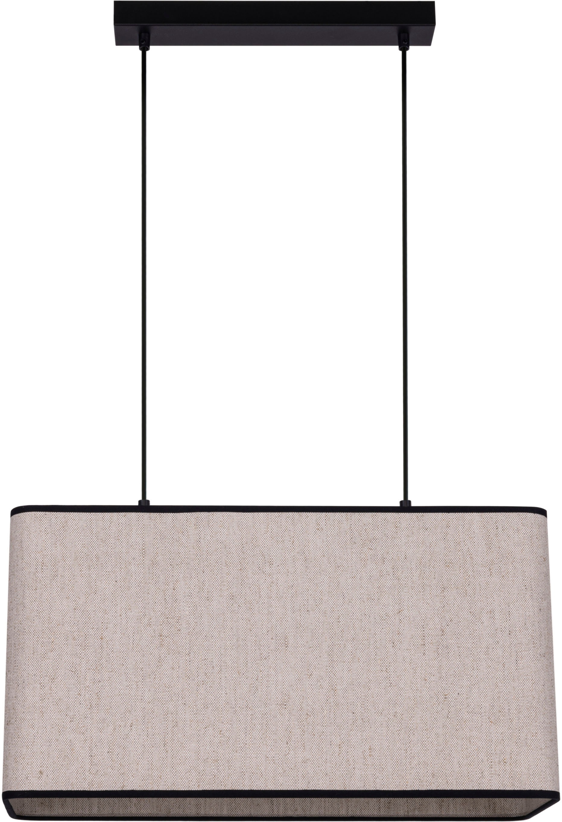 andas Pendelleuchte »Virrat, im skandinavischen Stil«, 2 flammig, Leuchtmittel E27 | Leuchtmittel wechselbar, Pendellampe mit Leinenschirm, im zeitlosen Design, Made in Europe