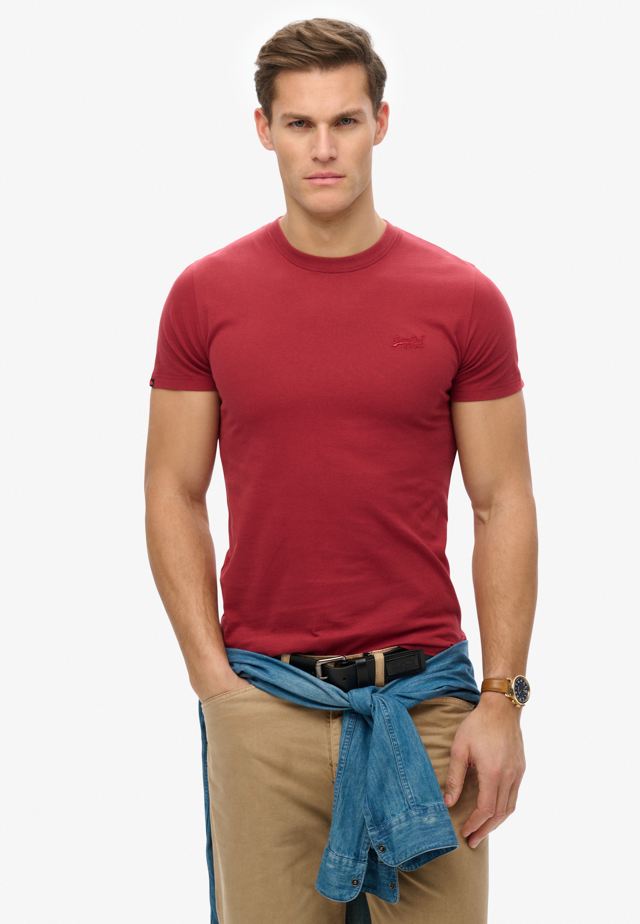 Superdry Rundhalsshirt "ESSENTIAL LOGO EMB TEE" günstig online kaufen