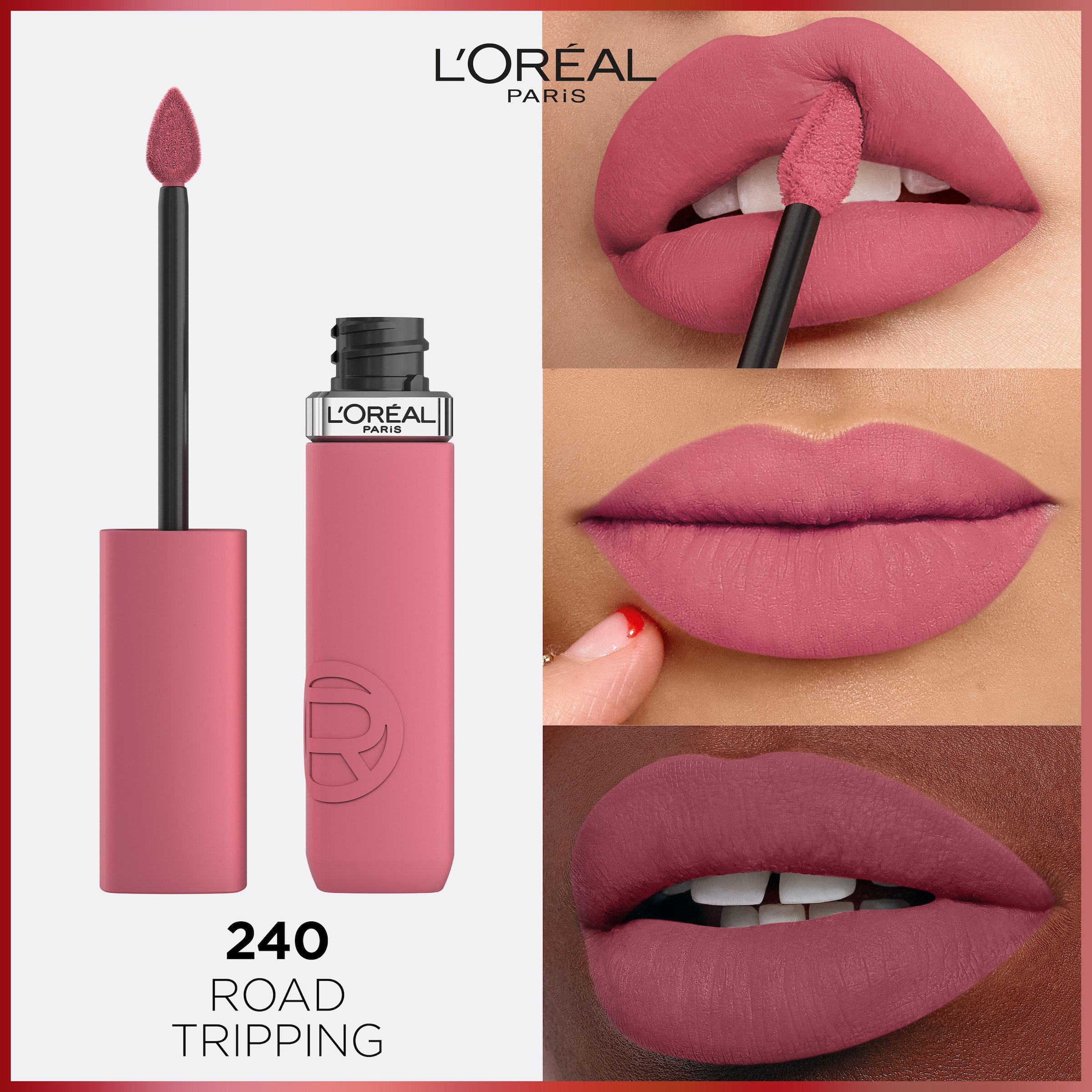 L'ORÉAL PARIS Lippenstift »L'Oréal Paris Infaillible Matte Resistance«, mit natürlichen Inhaltstoffen