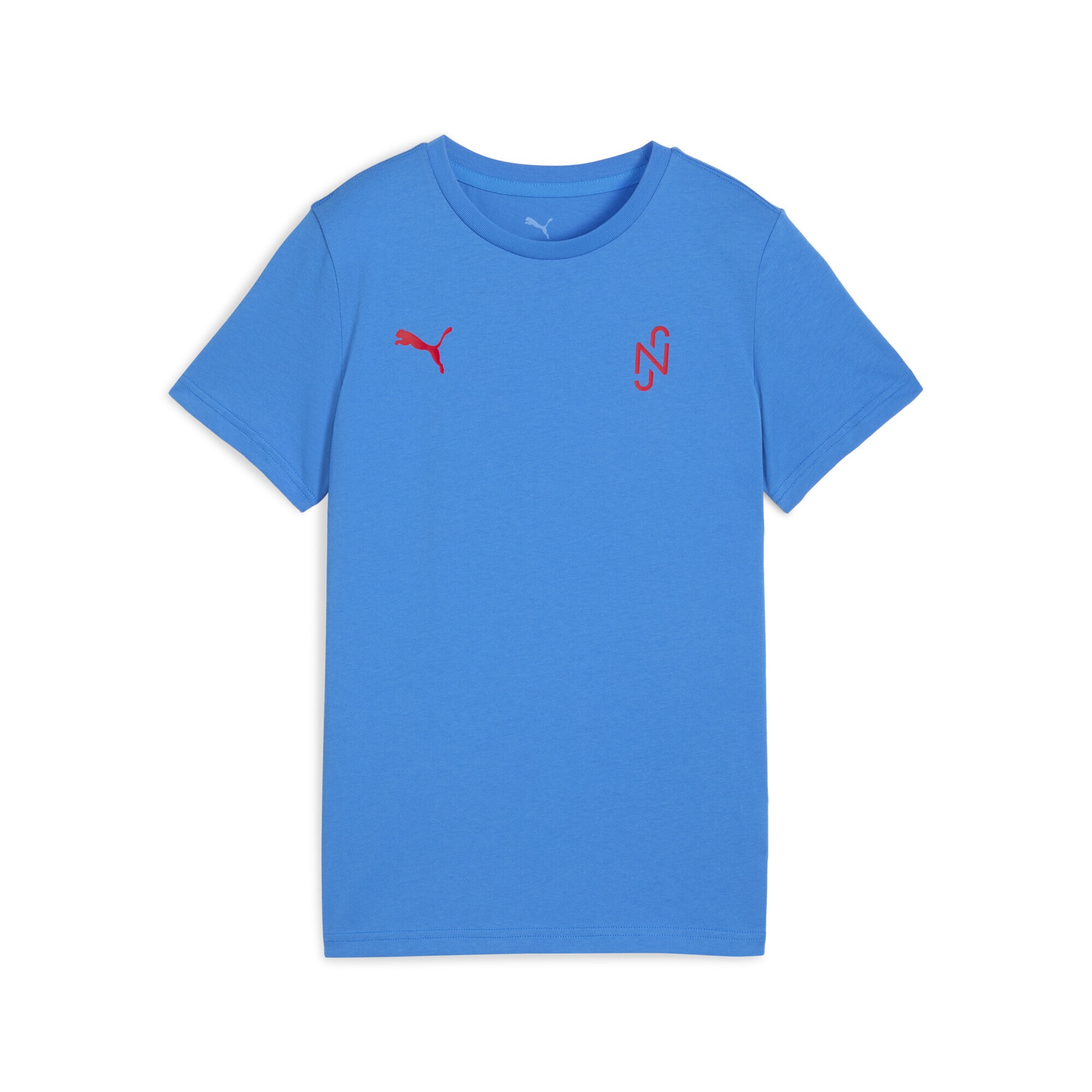 PUMA Mädchen T-Shirt "Neymar Jr Playmaker Fußball-T-Shirt Jugendliche", blau, Gr. 176, clean, Obermaterial: 100% Baumwolle; Kragen: 71% Baumwolle,