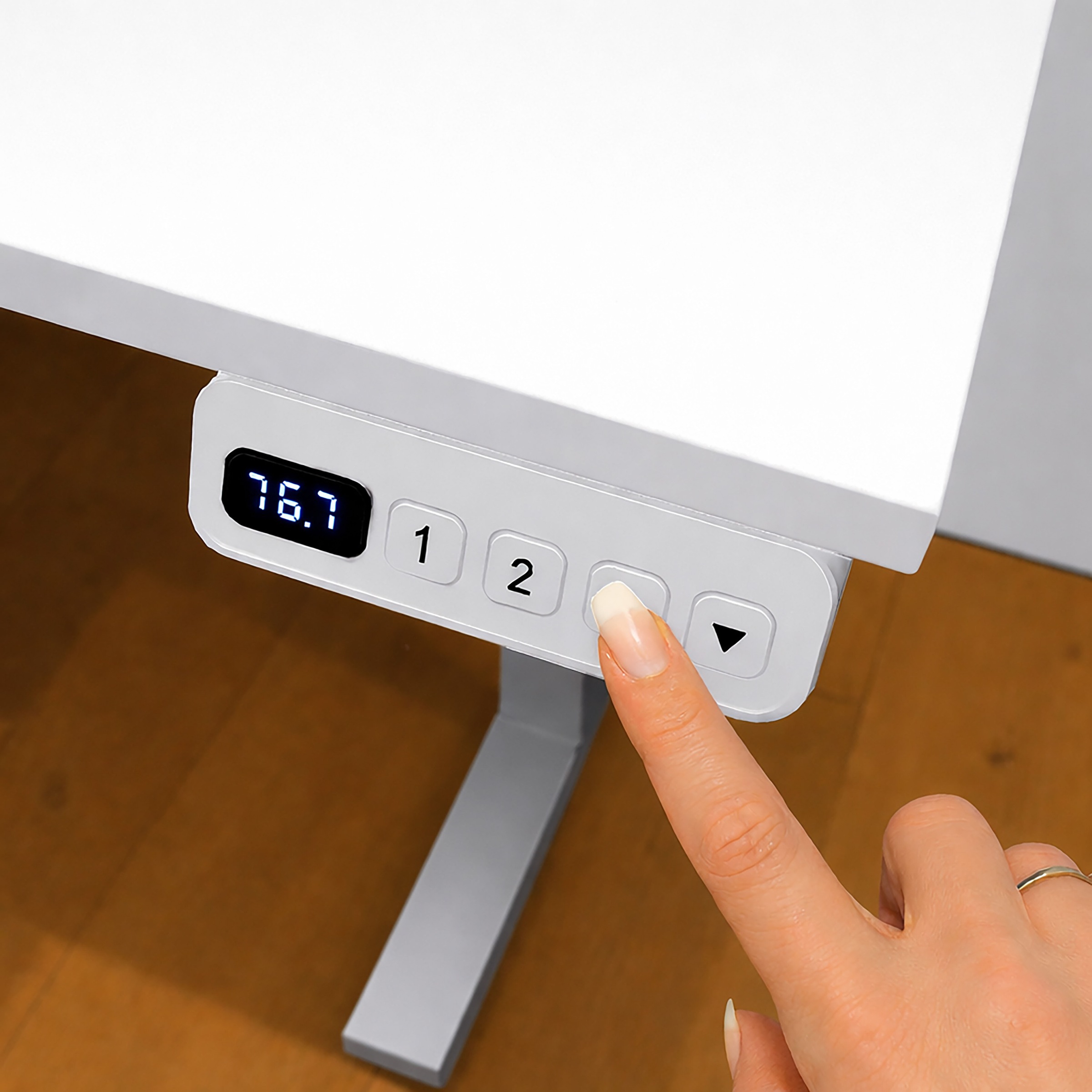 Schildmeyer Schreibtisch »METZ, elektrisch verstellbar, modernes Design, MADE IN GERMANY« 1 Stk. tlg. Memospeicherplätze für Höhenverstellung, MADE IN GERMANY