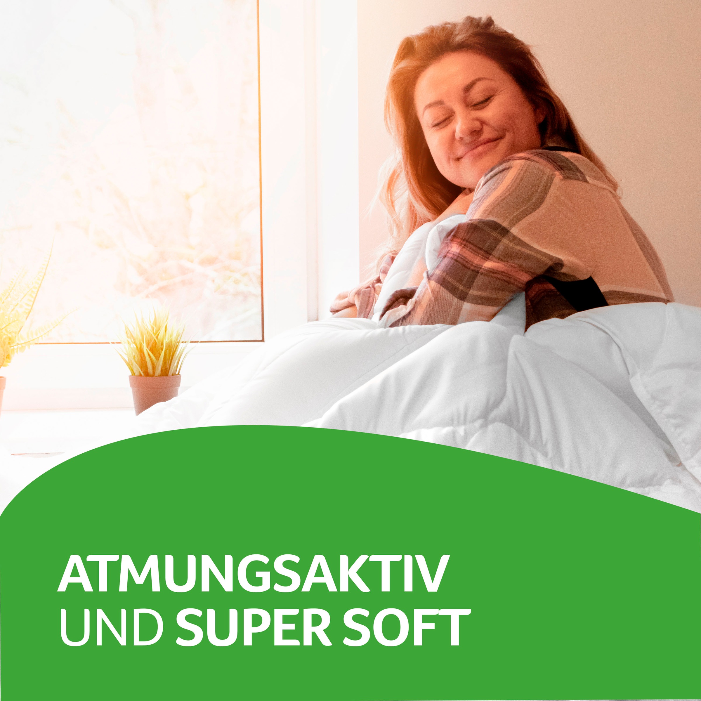 Thumbnail - John Cotton Kopfkissen "Julia, Kissen ist Made in Green", Füllung: Polyester, Bezug: 100% Polyester, (1 St.), Kopfkissen...
