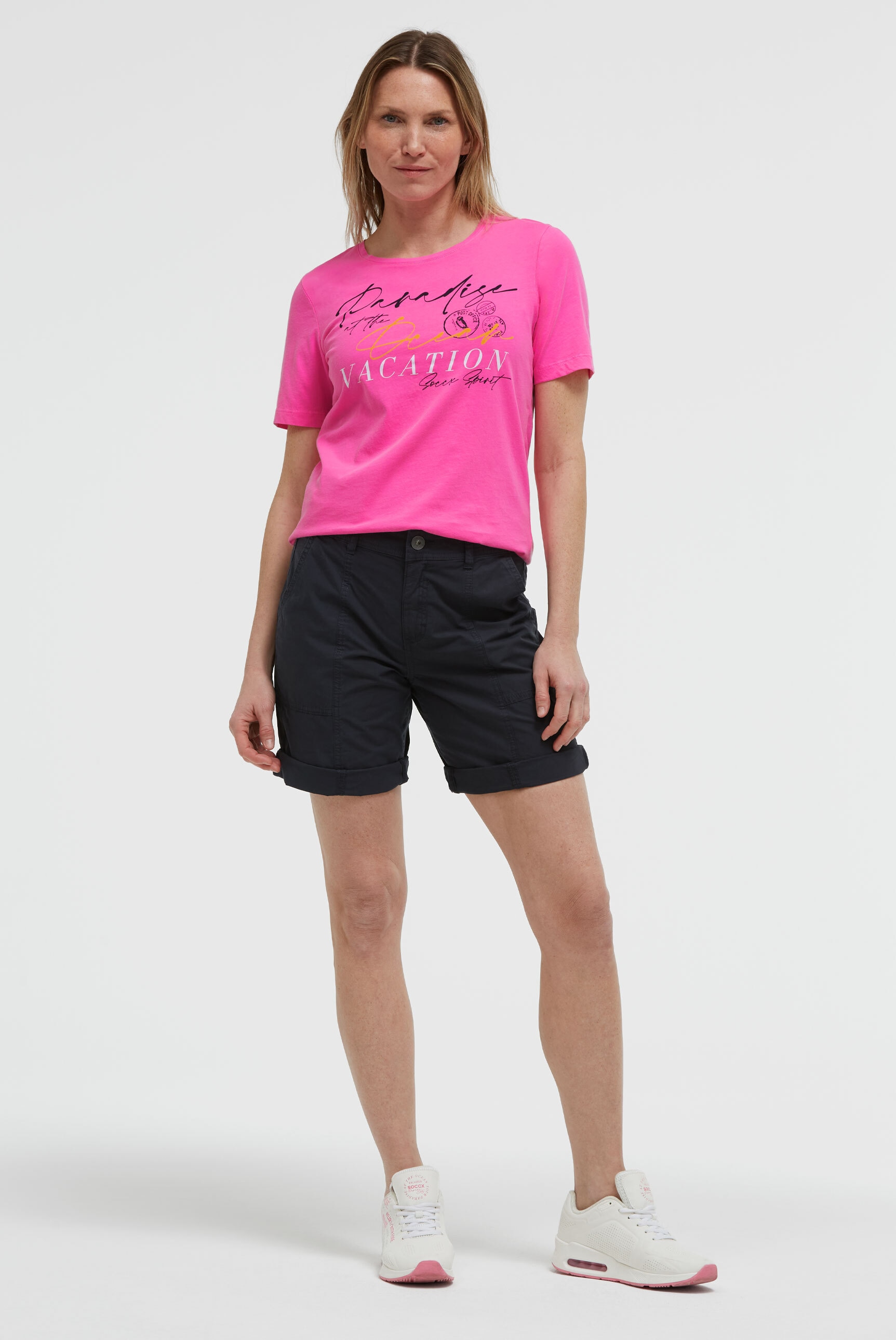 SOCCX Shorts  mit Turn-Up-Saum