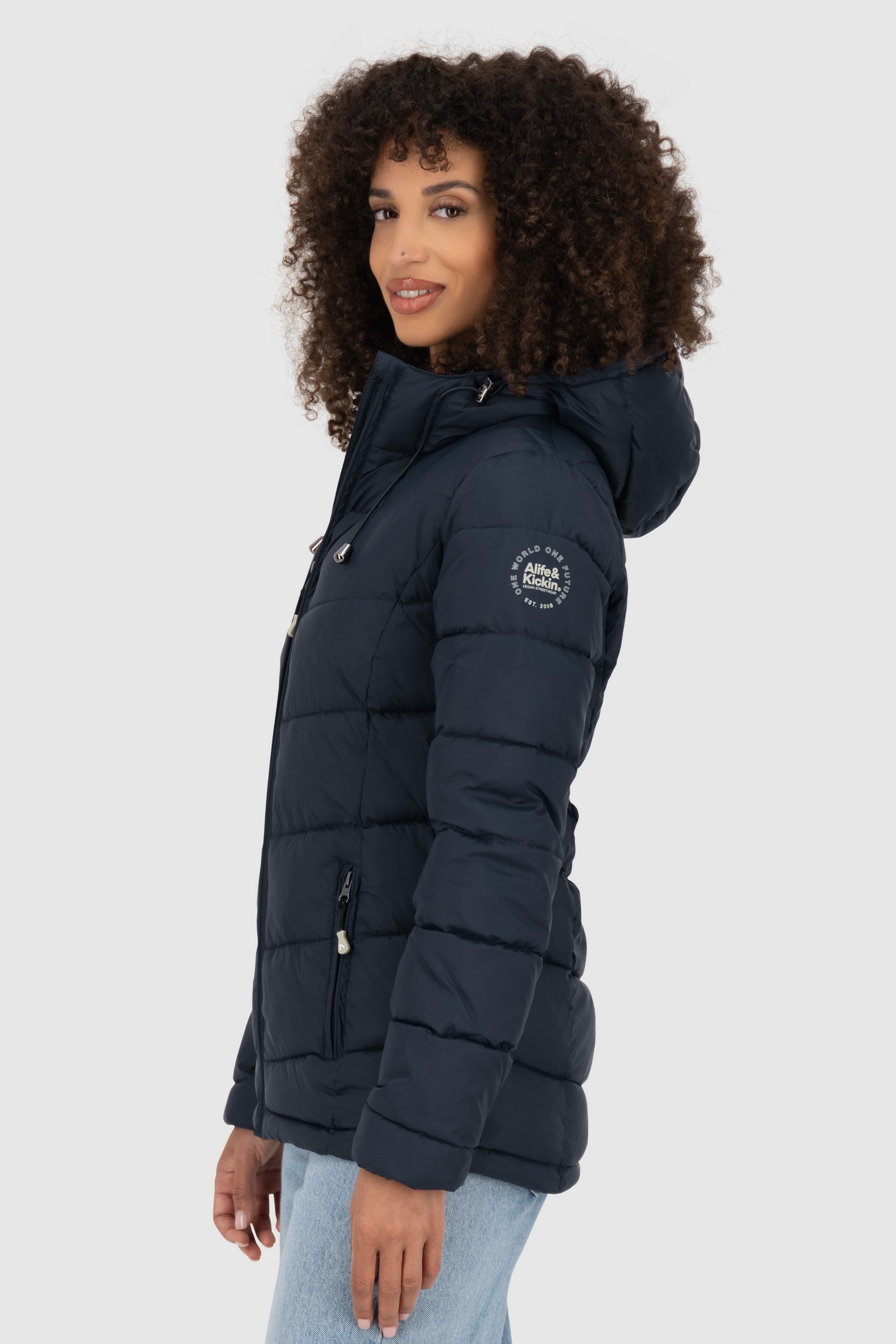Alife & Kickin Winterjacke »Damen LirazAK A«, Ultraleichte taillierte Steppjacke mit Kapuze