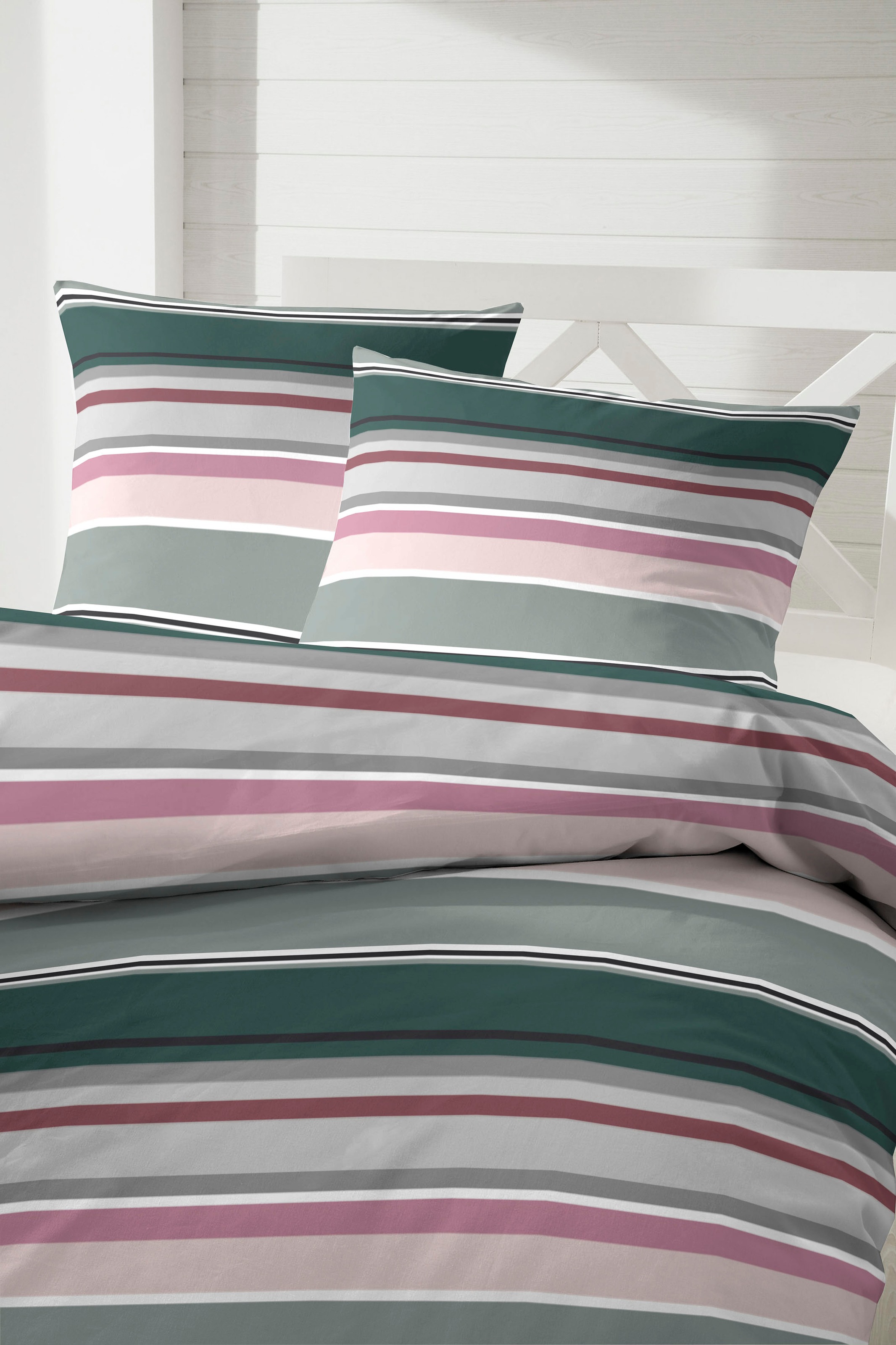 Primera Bettwäsche "Late Summer Stripe" 2 Stk. mit modernen Streifen in fri günstig online kaufen
