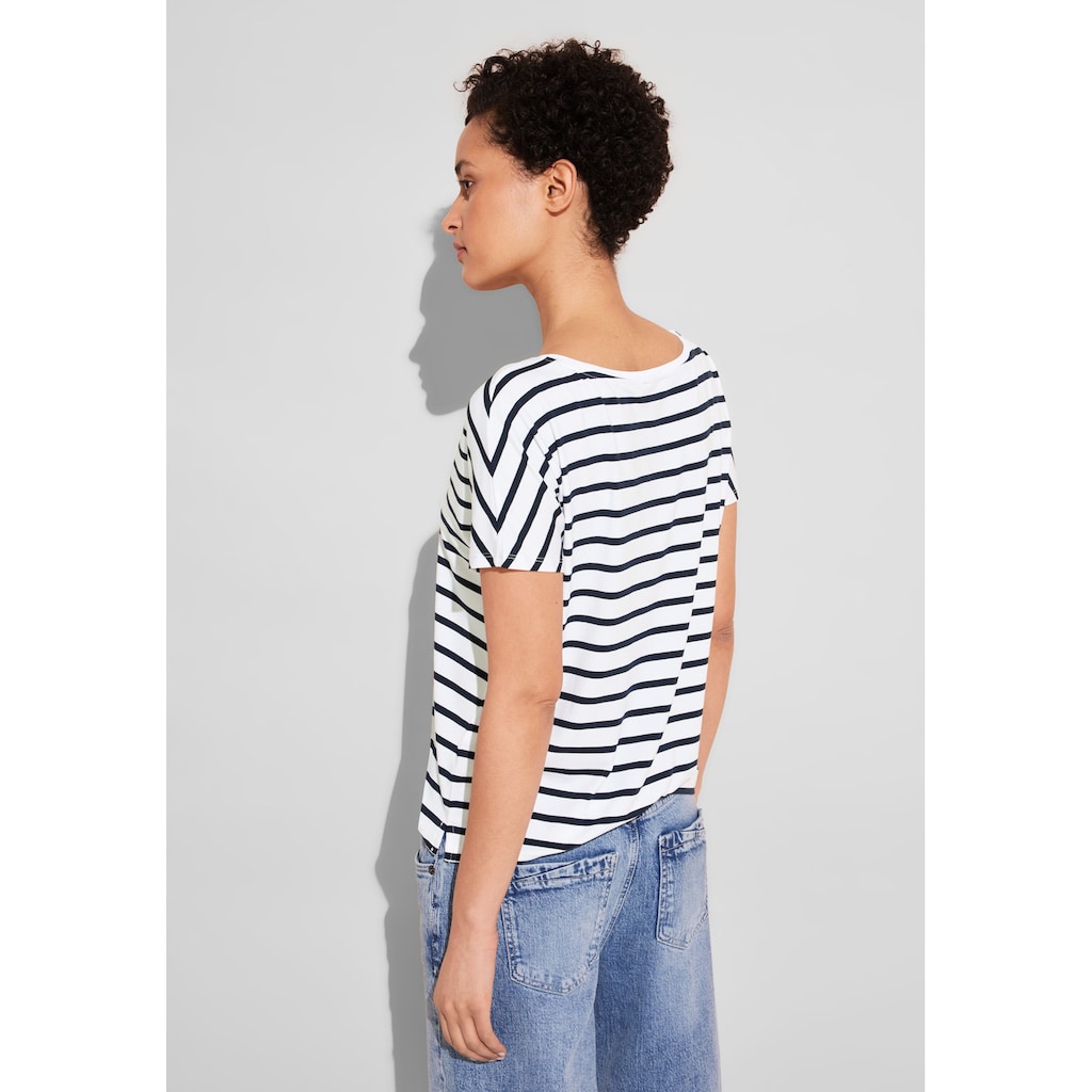 STREET ONE Shirttop, mit Streifen-Muster