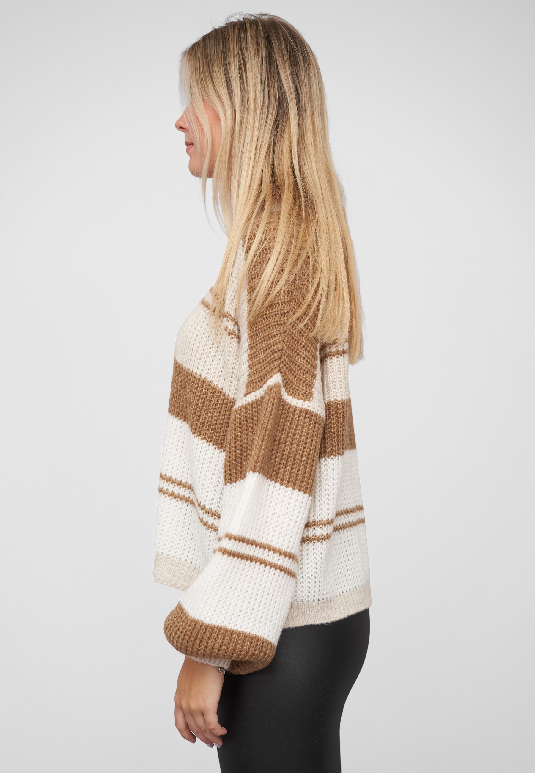 CLOUD 5IVE Fleecepullover »CLOUD 5IVE Knit Sweater with stripes«

