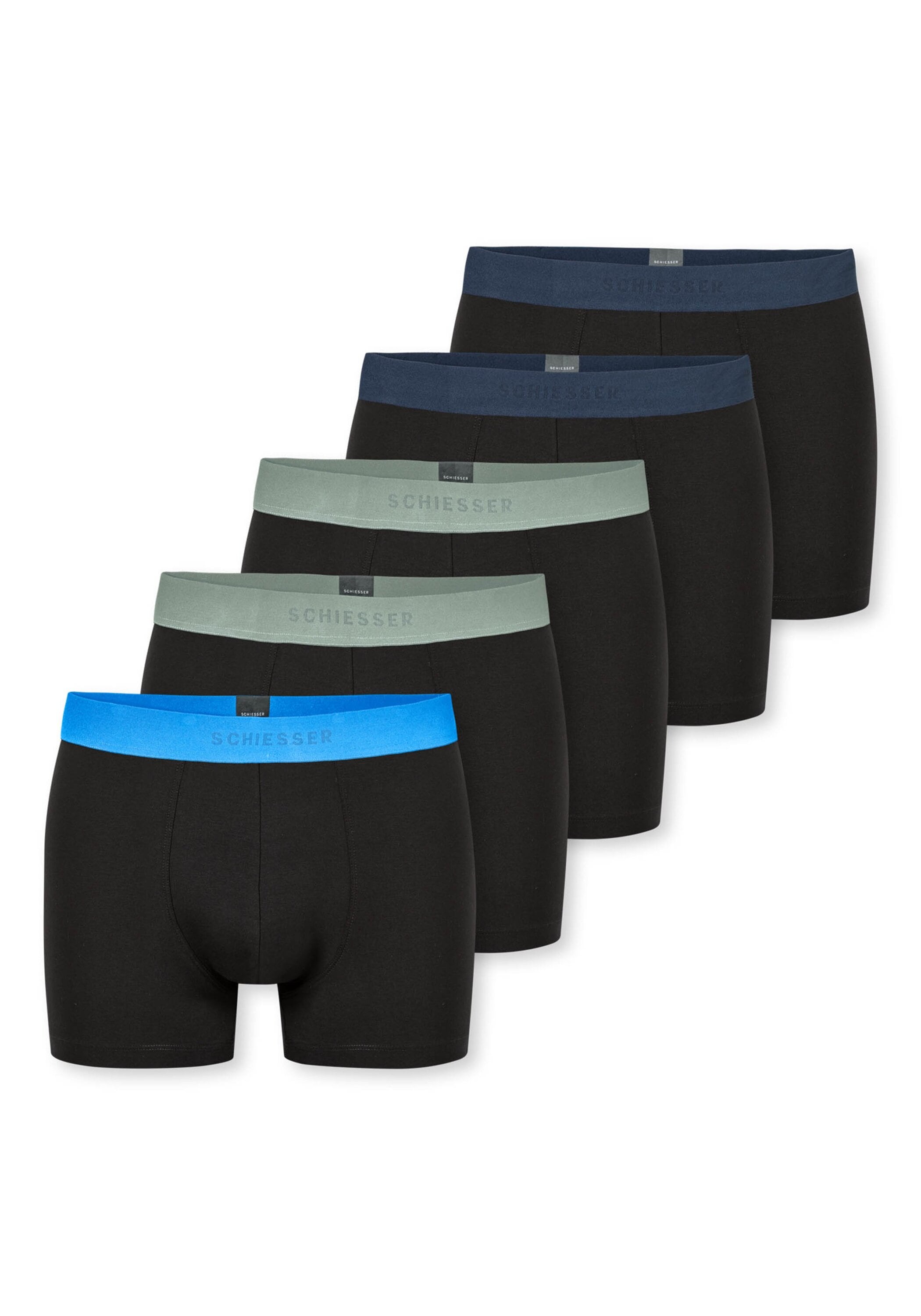 Schiesser Boxershorts "Boxershort 5PACK Shorts - 95/5 Multipacks 5er Pack"