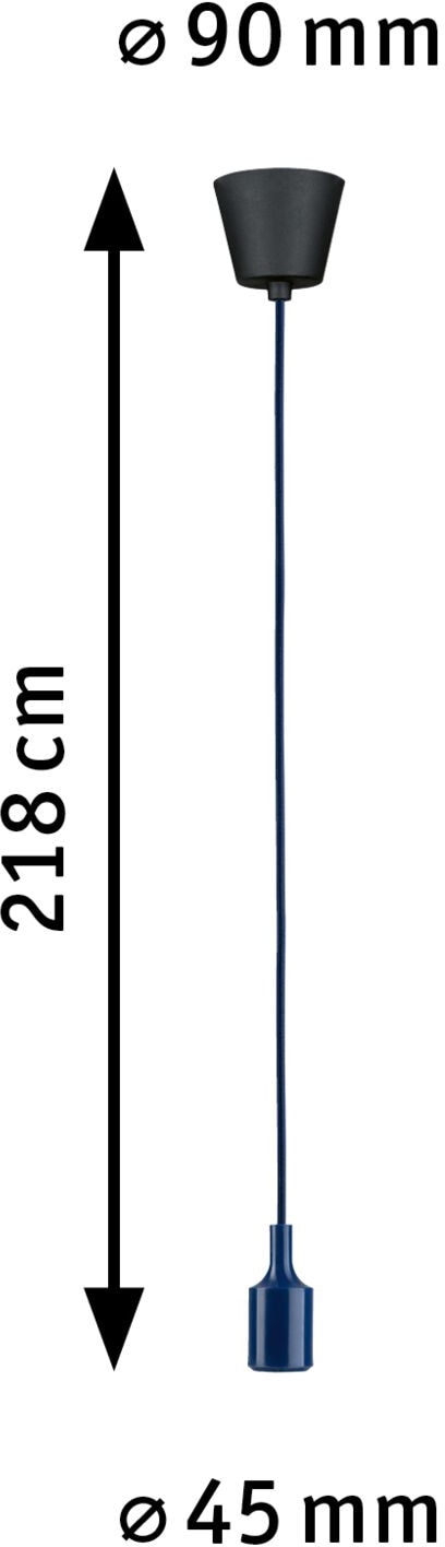 Paulmann Pendelleuchte »Ketil«, 1 flammig, Leuchtmittel E27 | ohne Leuchtmittel, E27, max. 1x60W E27, 230V, Stoff/Silikon