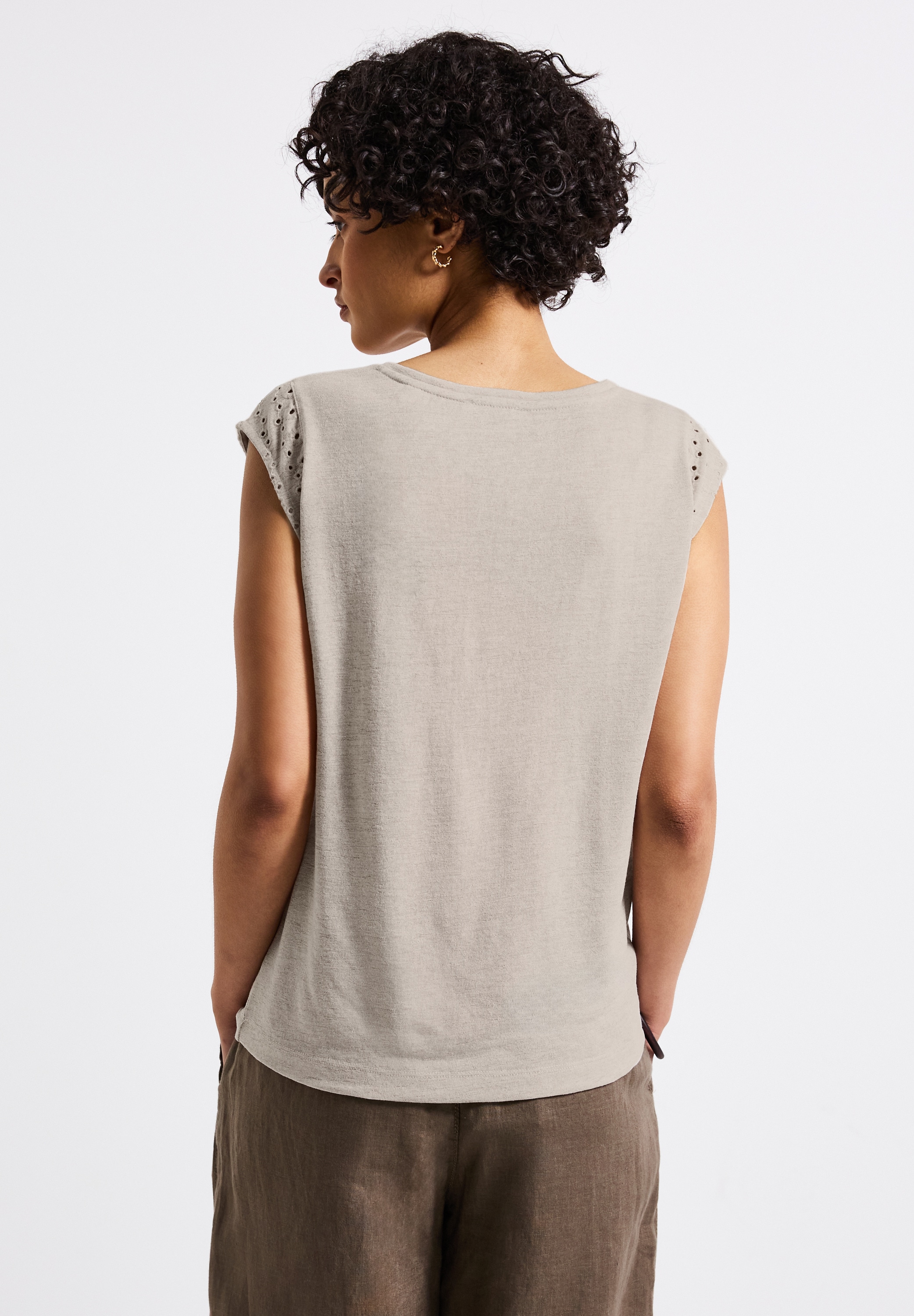 STREET ONE T-Shirt, in Melange Optik