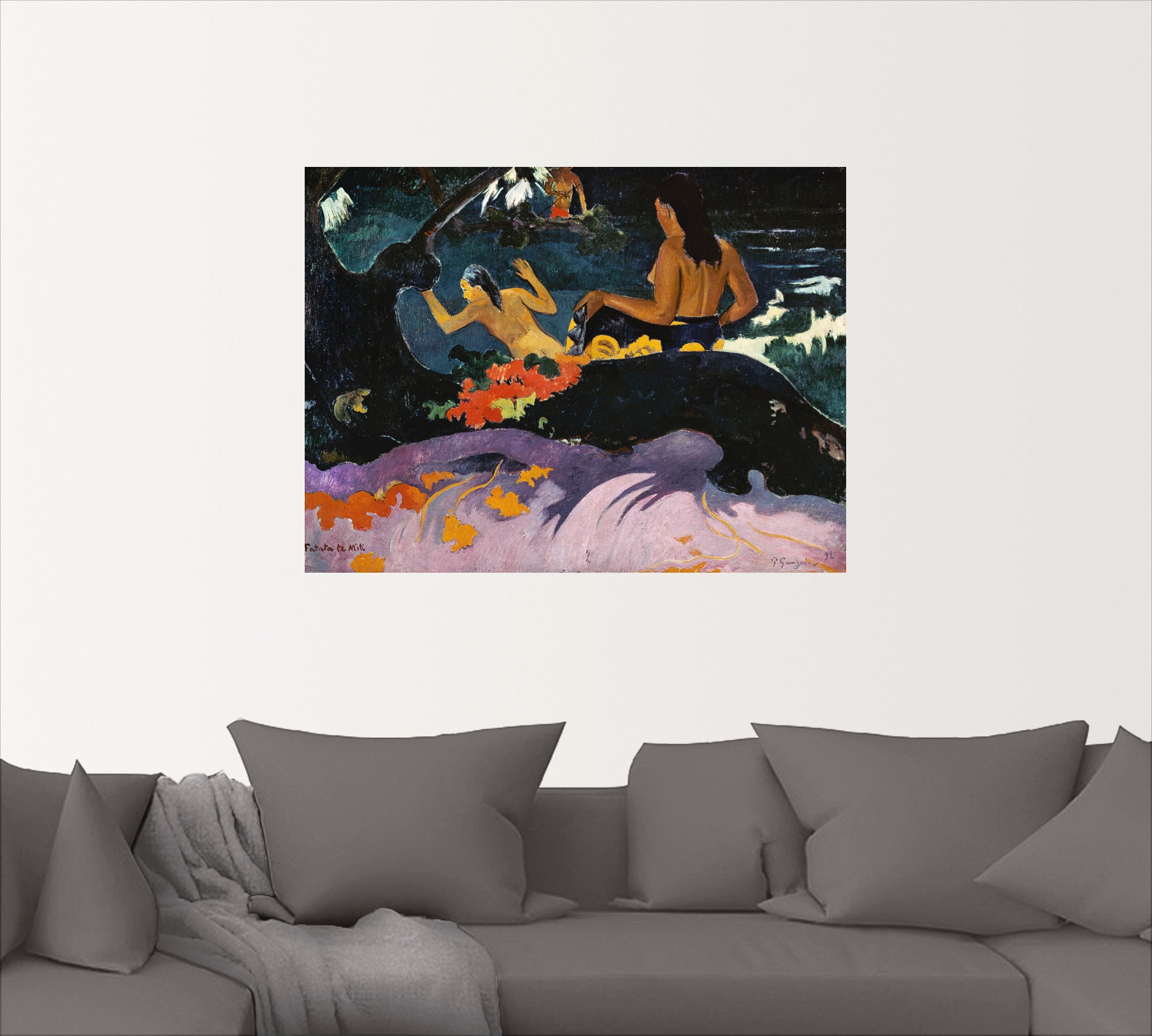 Artland Wandbild »Fatata te miti (Angelehnt ans Meer)«, Frau, (1 St.), als Leinwandbild, Wandaufkleber oder Poster in versch. Größen