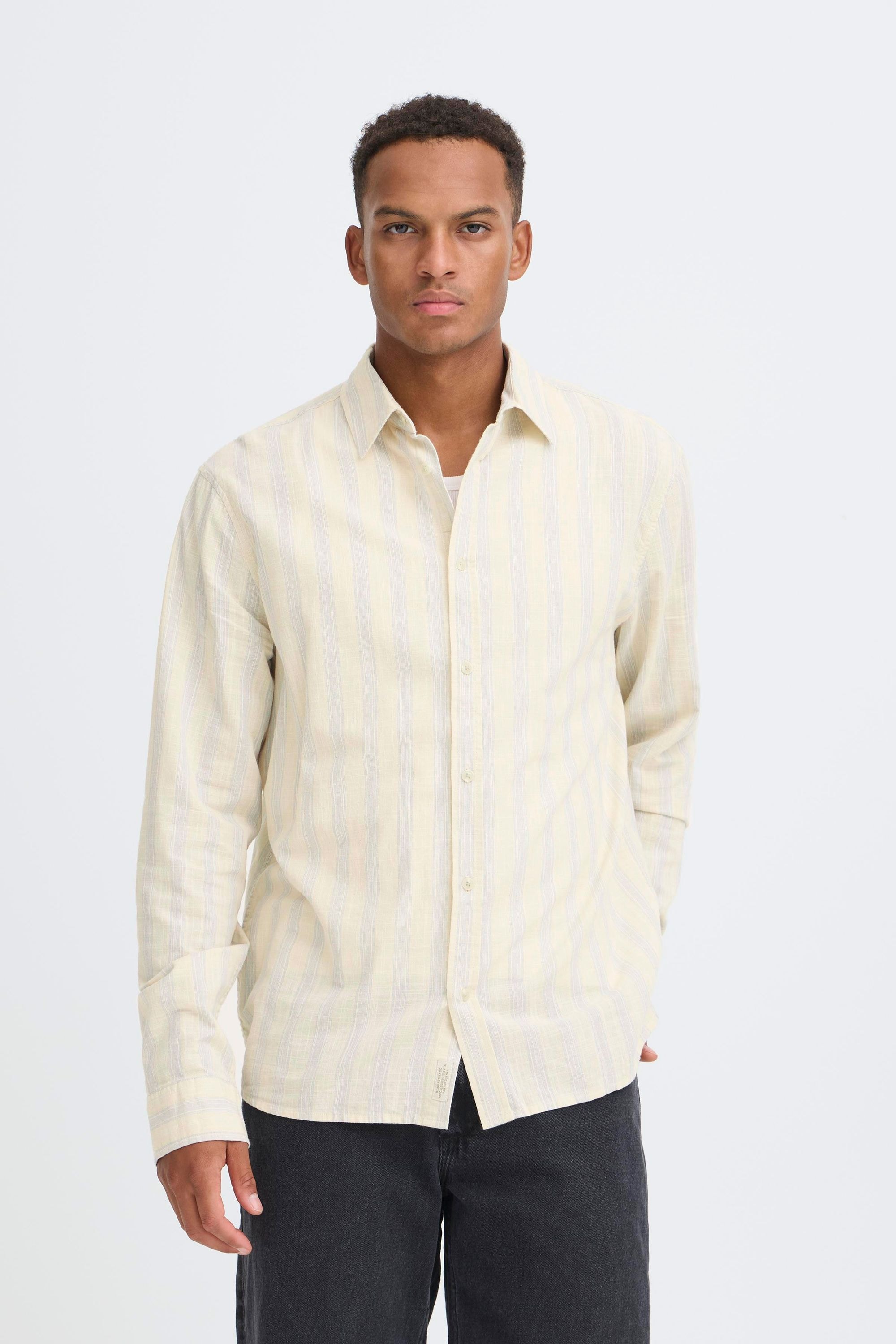 Blend Langarmhemd "BHDaris" Gestreiftes Langarmhemd mit klassischem Hemdkra günstig online kaufen