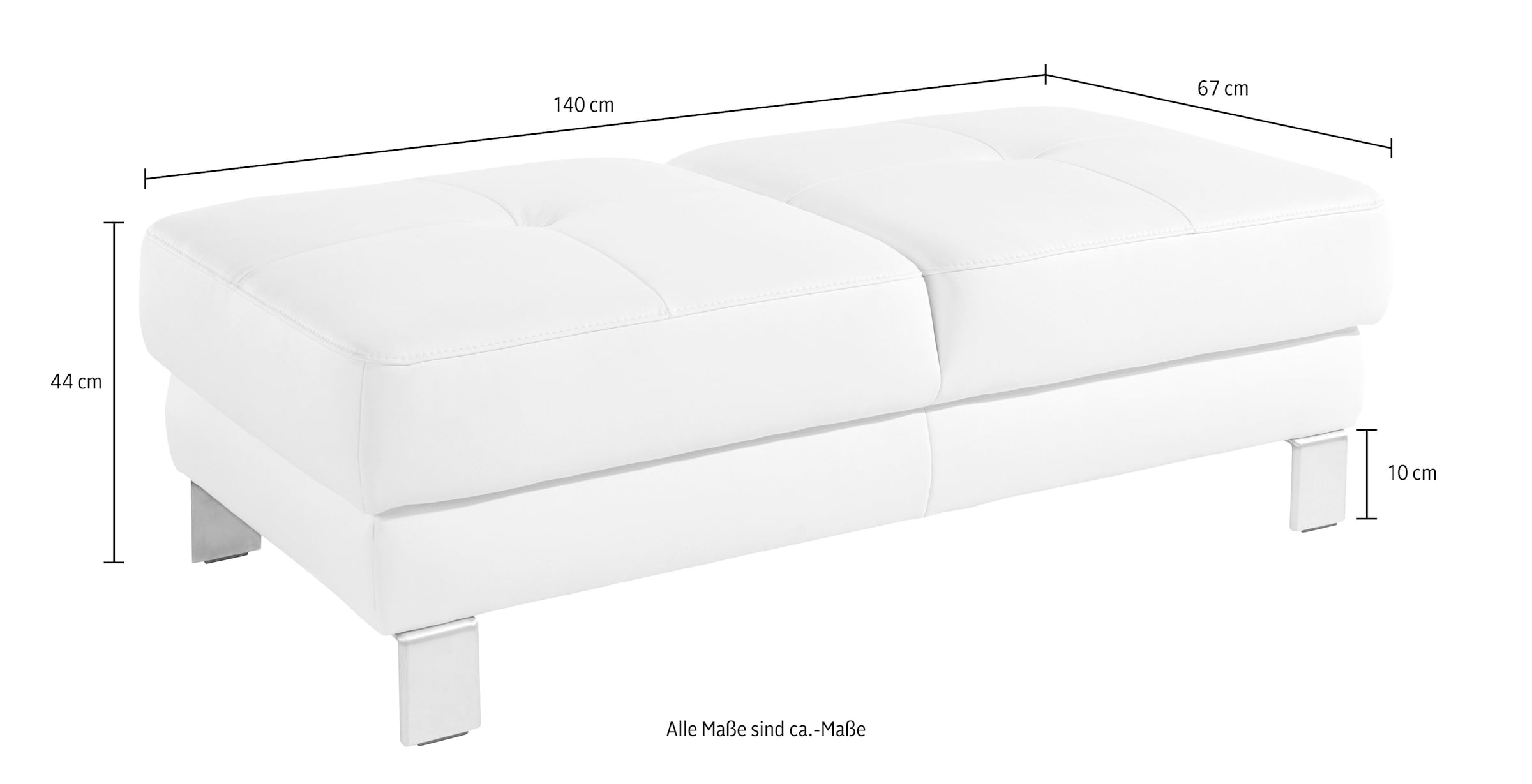 exxpo - sofa fashion Hocker »Mantua, Bankhocker mit tollen Verarbeitungsdetails, bequem«, zeitlos und elegant