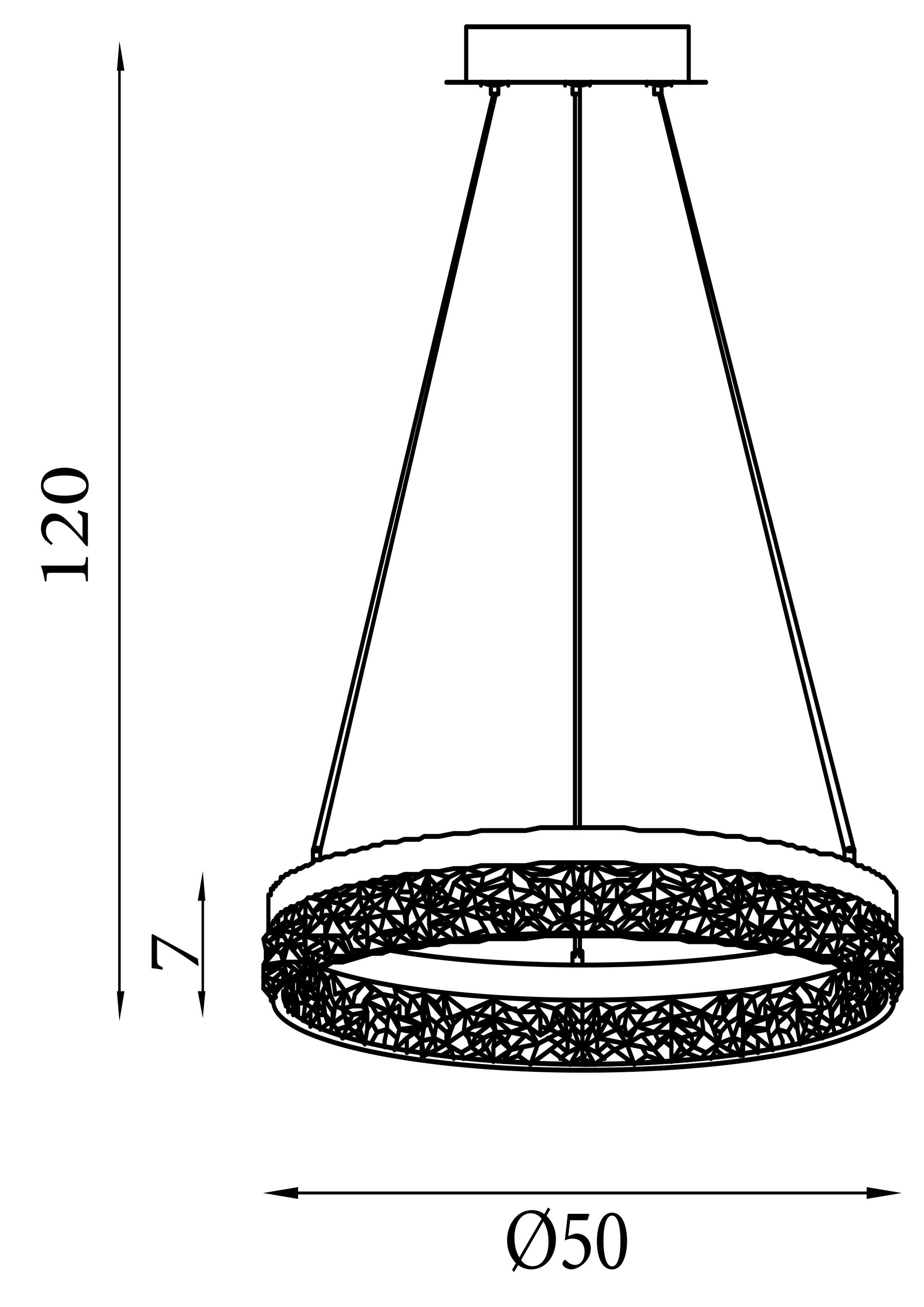 Searchlight LED Pendelleuchte »Maddie LED-Rundanhänger, Latte-Metall« LED-Modul 1 Stk.