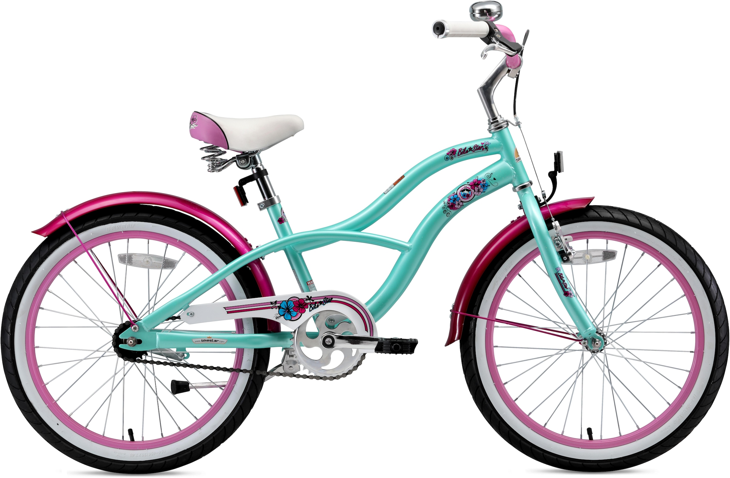 Bikestar Jugendfahrrad »Cruiser«, 1 Gang, für Damen