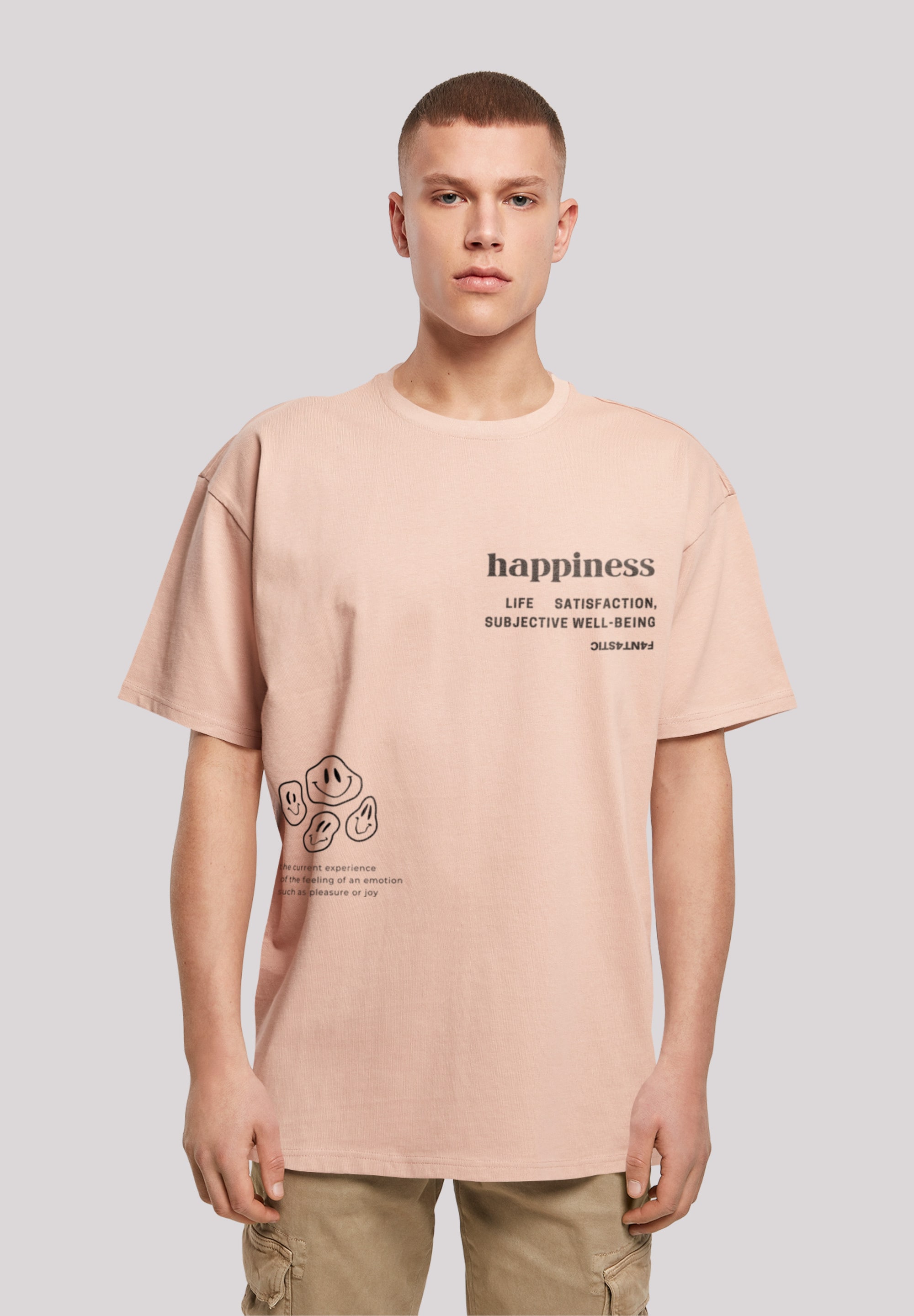 F4NT4STIC T-Shirt "happiness OVERSIZE TEE", Print günstig online kaufen