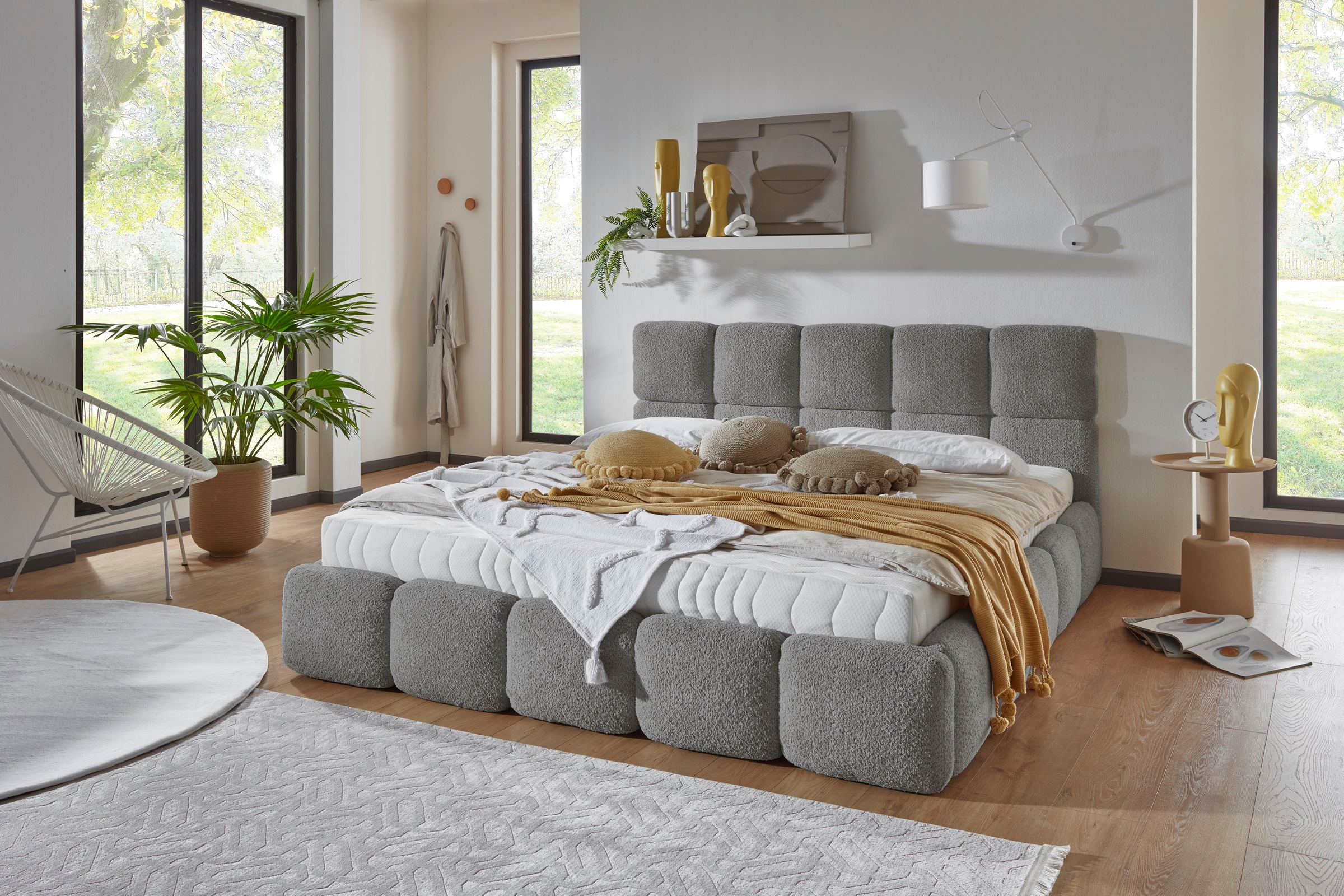 Thumbnail - ATLANTIC home collection Polsterbett ""Jane" mit großen Stauraum", luxurious gepolstertes Kopfteil und Rahmen, Bezug mit...