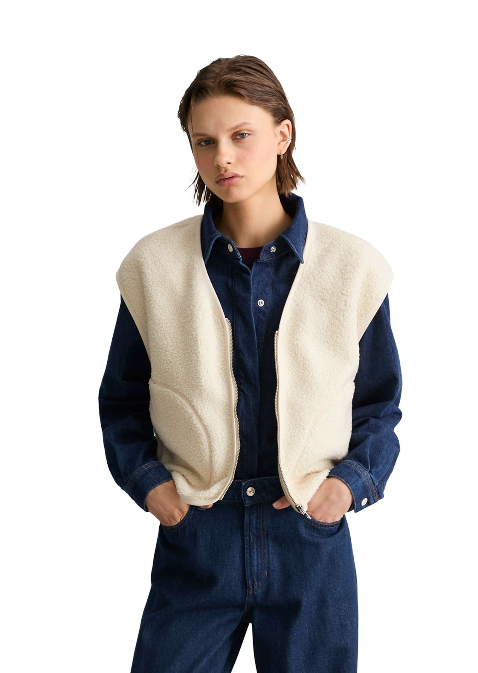 Marc O'Polo DENIM Sweatweste »aus recyceltem Polyester«