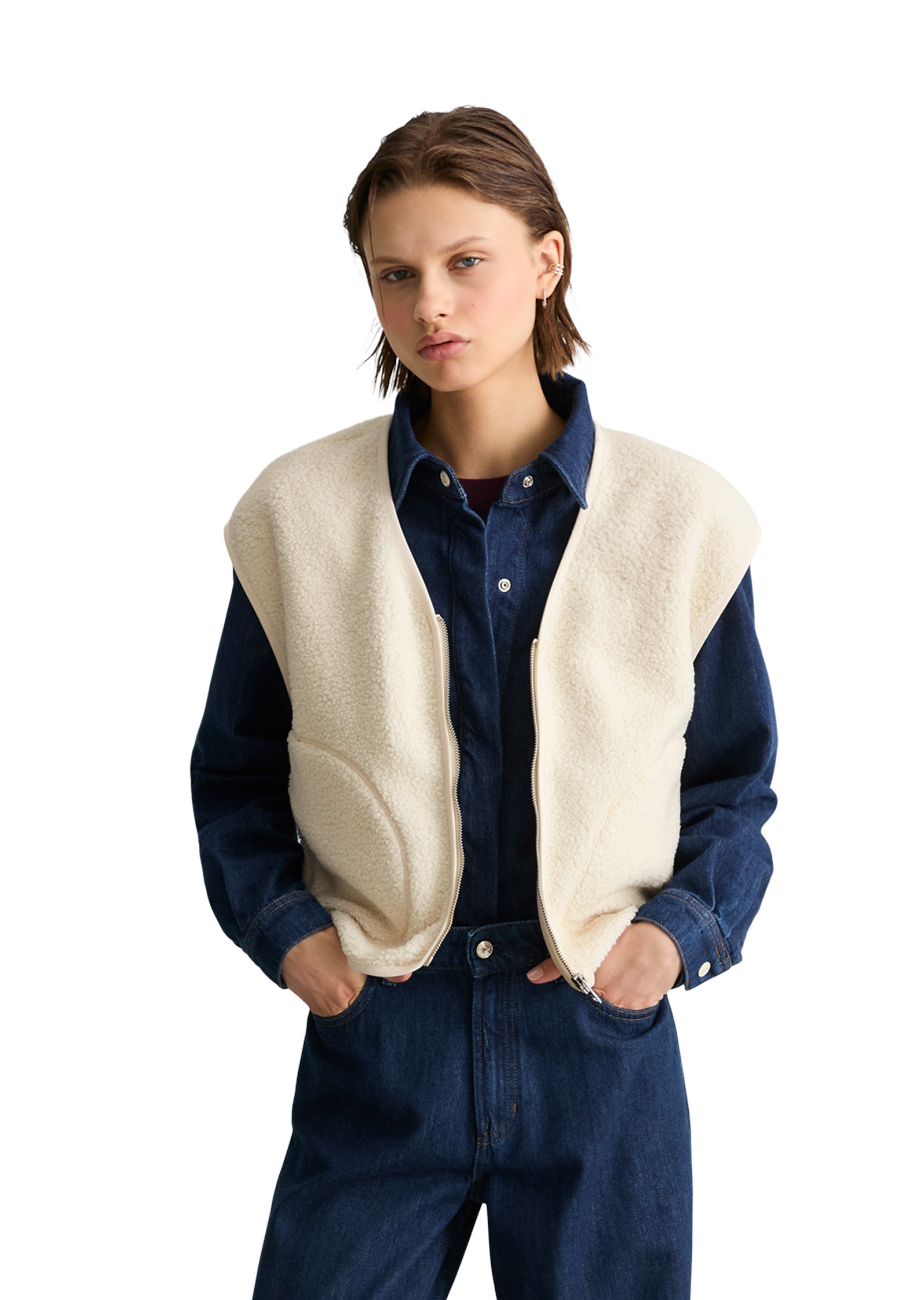 Marc OPolo DENIM Sweatweste "aus recyceltem Polyester"