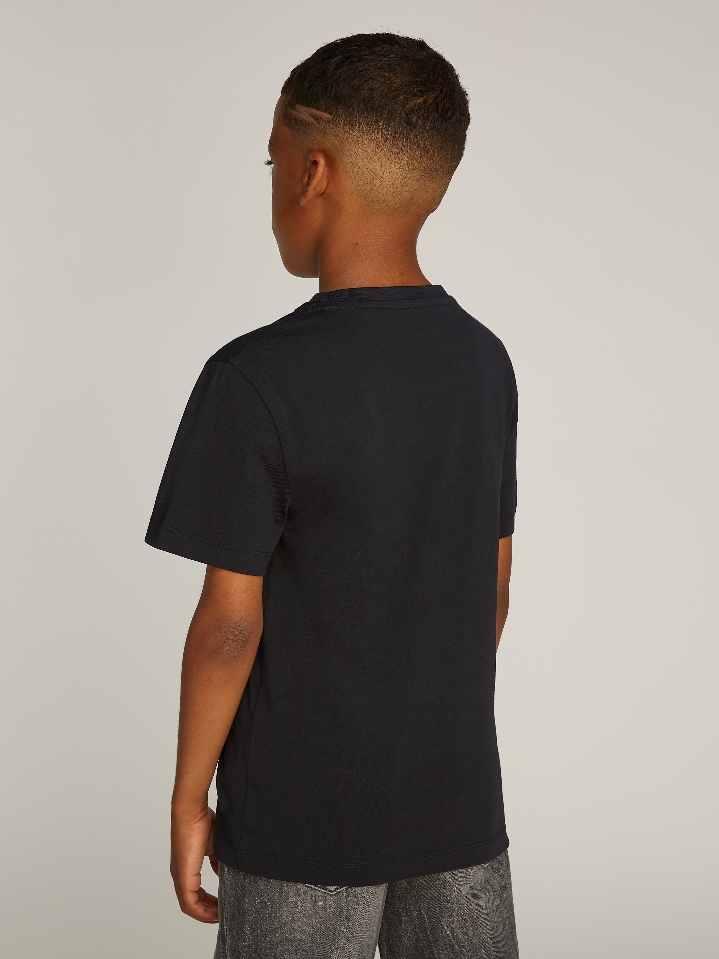 Calvin Klein Jeans Rundhalsshirt »GRADIENT FLOCK LOGO SS T-SHIRT«, für Kinder bis 16 Jahre mit Logoprägung