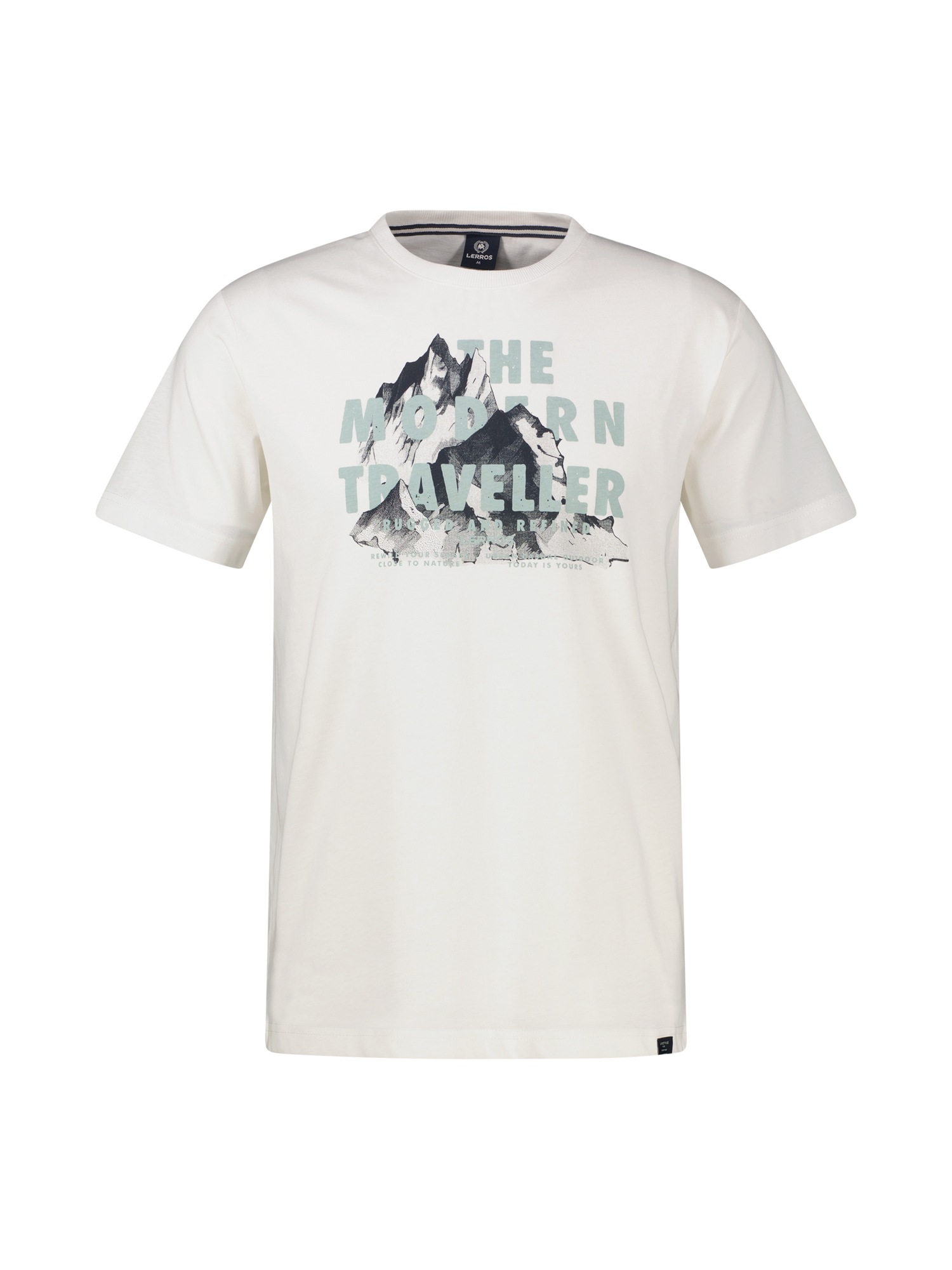 LERROS T-Shirt »T-Shirt aus Baumwolle mit lässigem Frontprint und O-Neck«