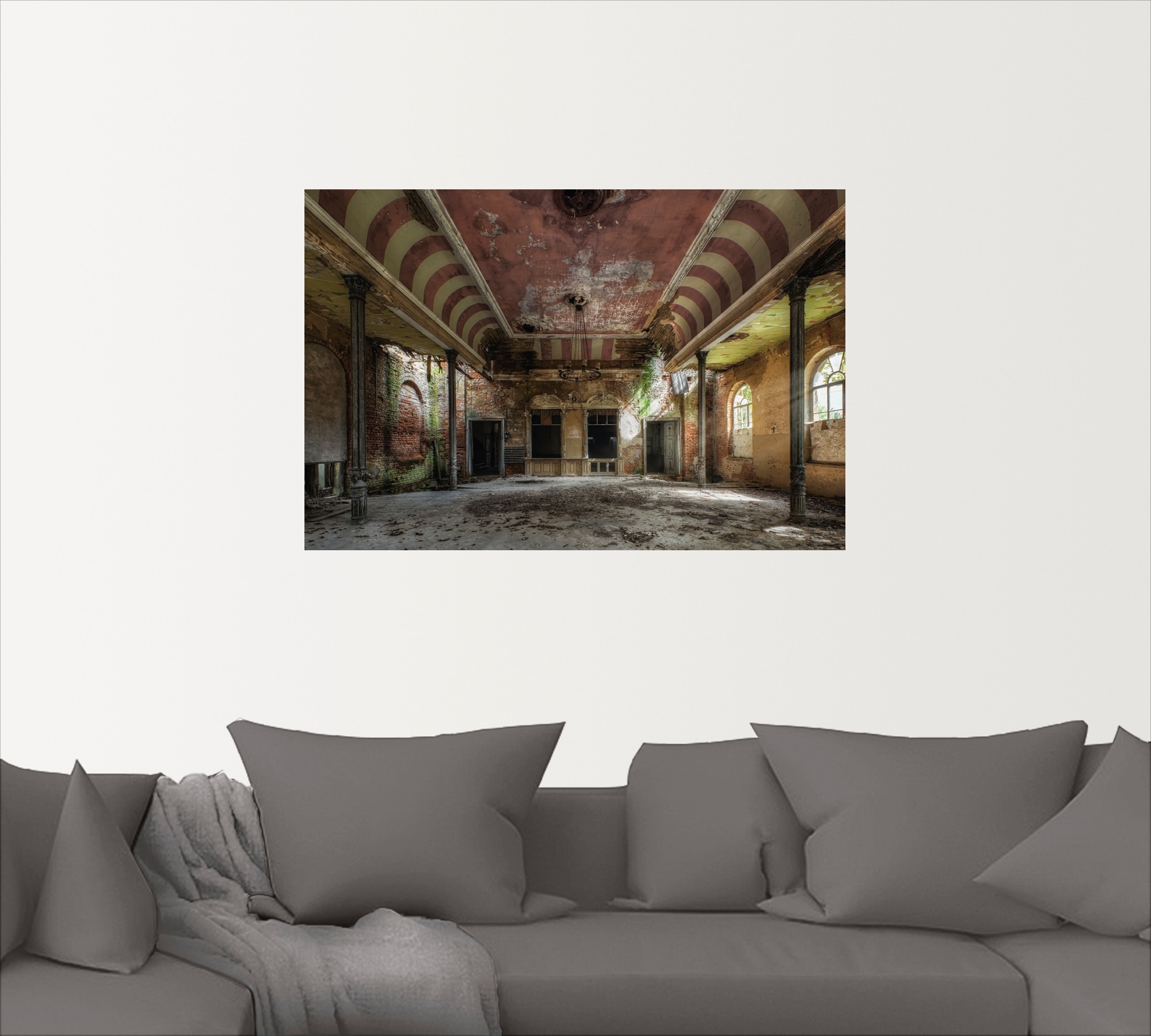 Artland Wandbild »Verlassener Ort - Ballsaal«, Gebäude, (1 St.), als Alubild, Outdoorbild, Leinwandbild, Poster, Wandaufkleber