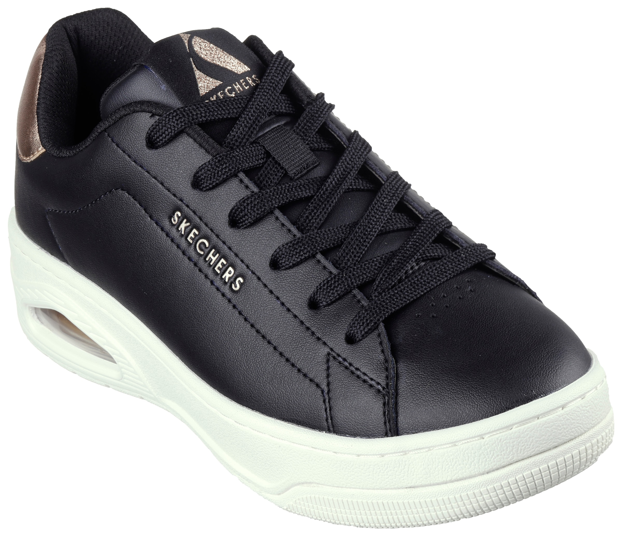 Skechers Sneaker "UNO COURT", mit Metallic-Applikation, Freizeitschuh, Halbschuh, Schnürschuh