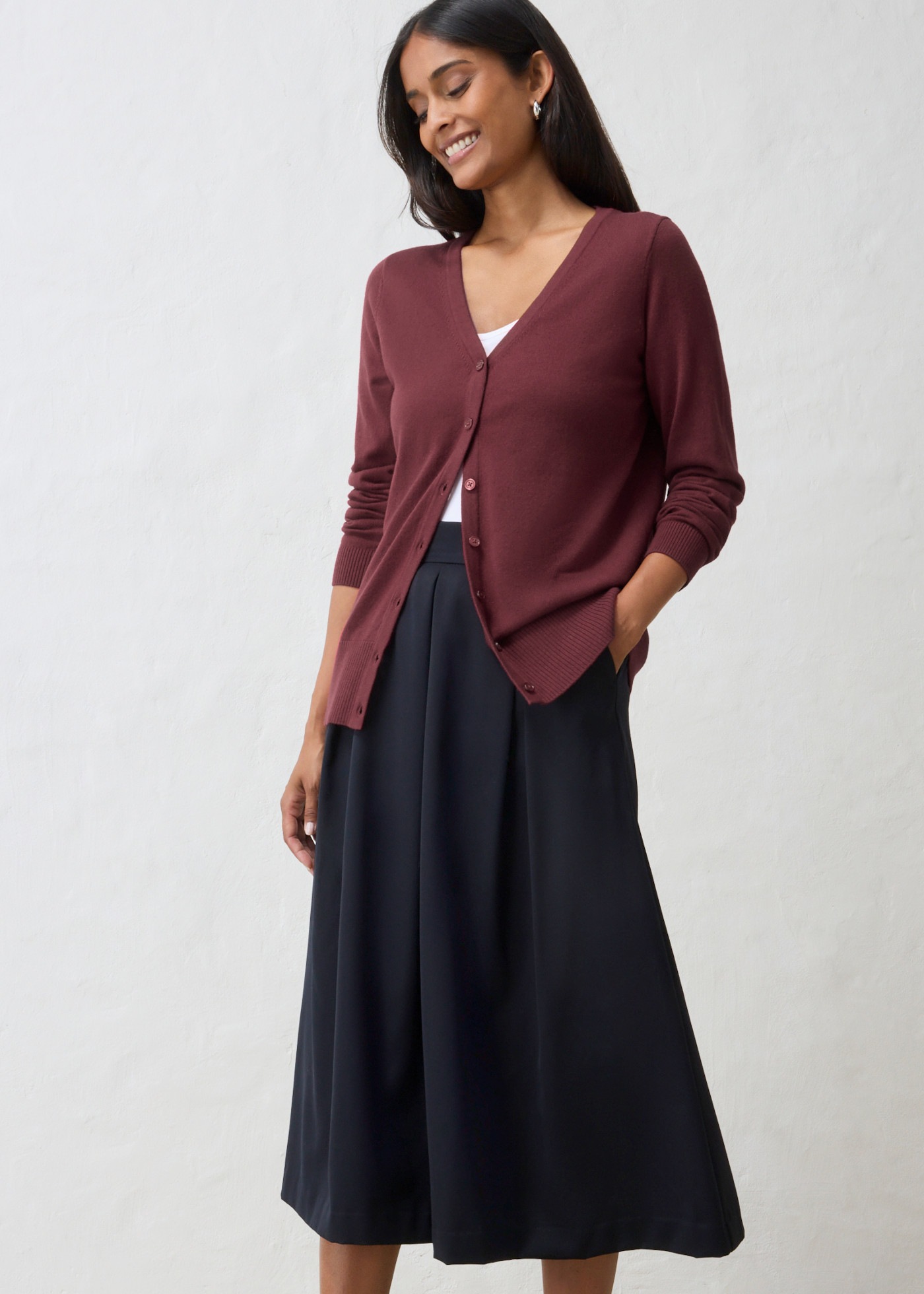 bonprix Strickjacke kuschelige Premium-Feinstrickjacke, Regular Fit, Langarm