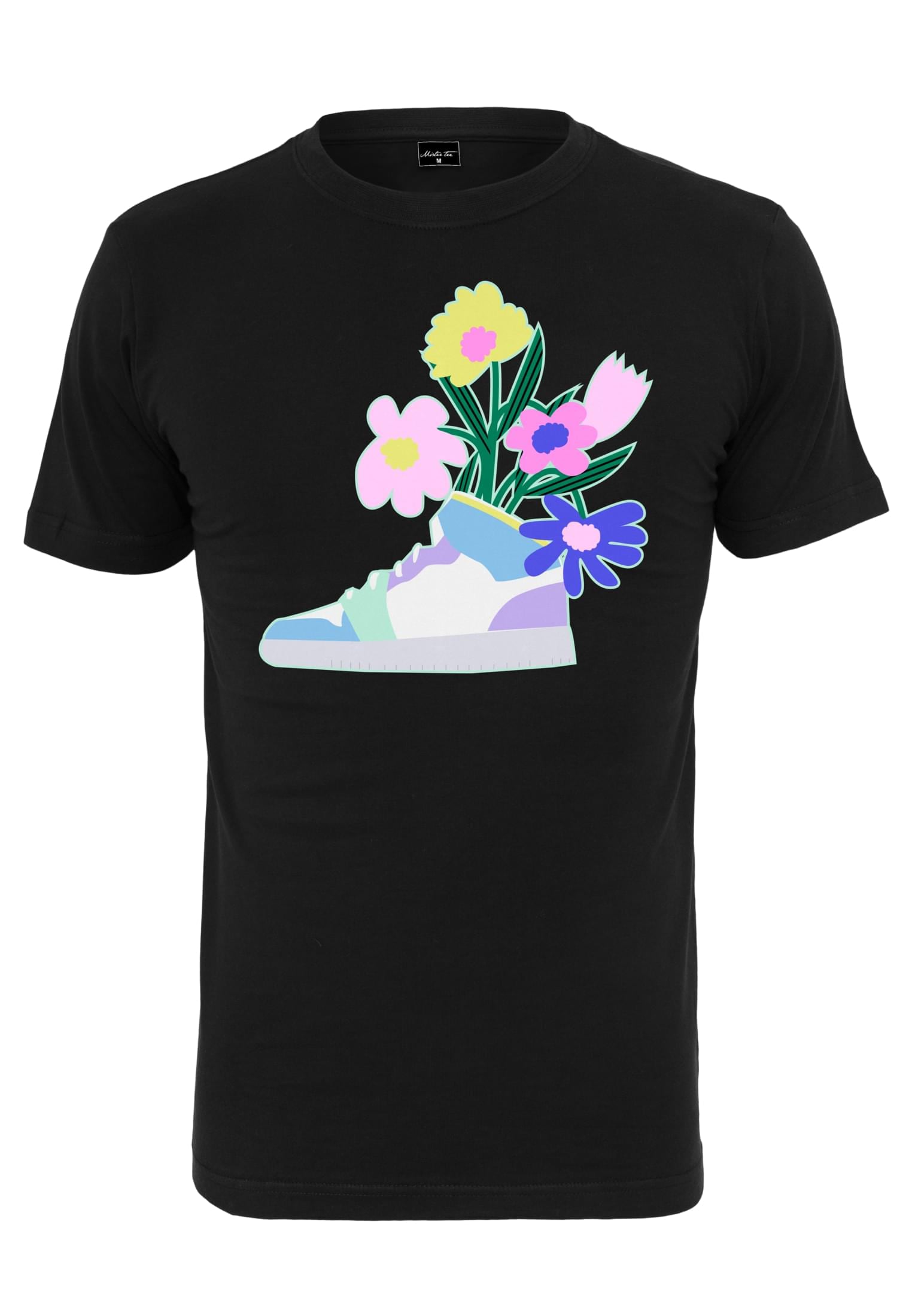 MisterTee Kurzarmshirt »Damen Ladies Flower Sneaker Tee«, (1 tlg.)