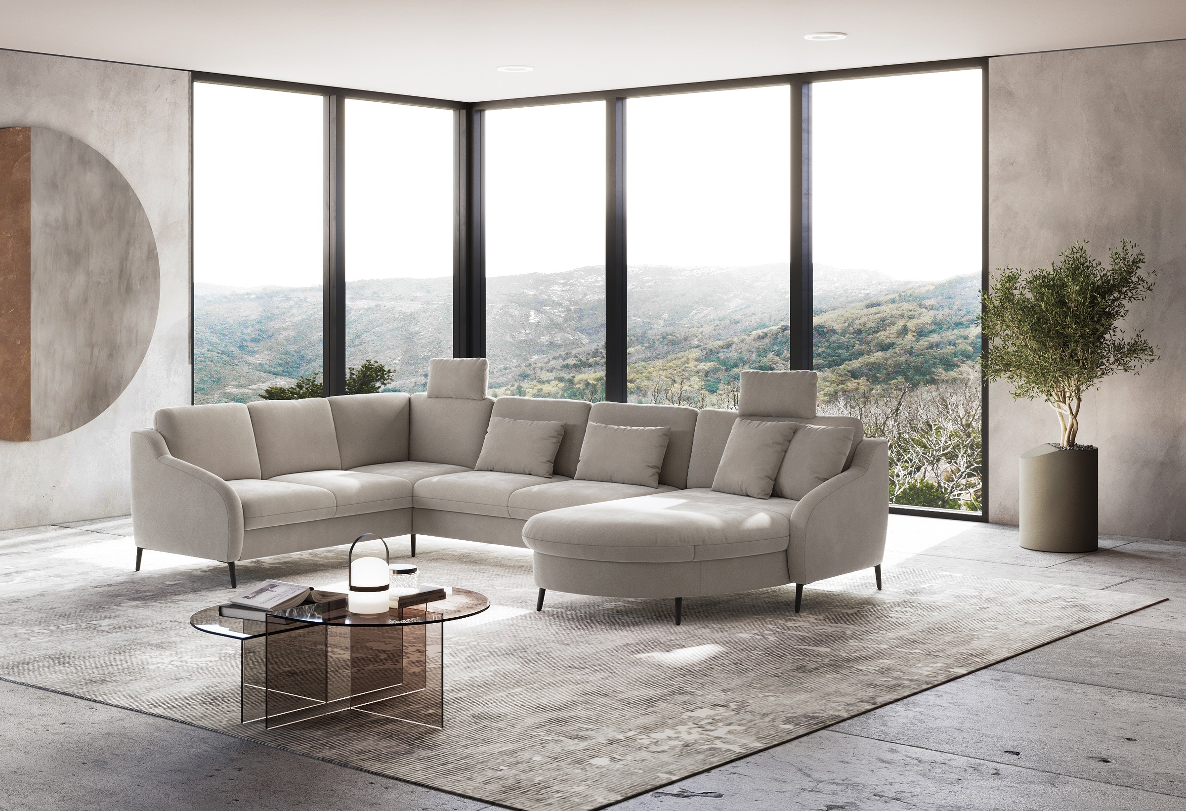 sit&more Wohnlandschaft »Soul U-Form«, wahlweise mit Bettfunktion und Schubkasten