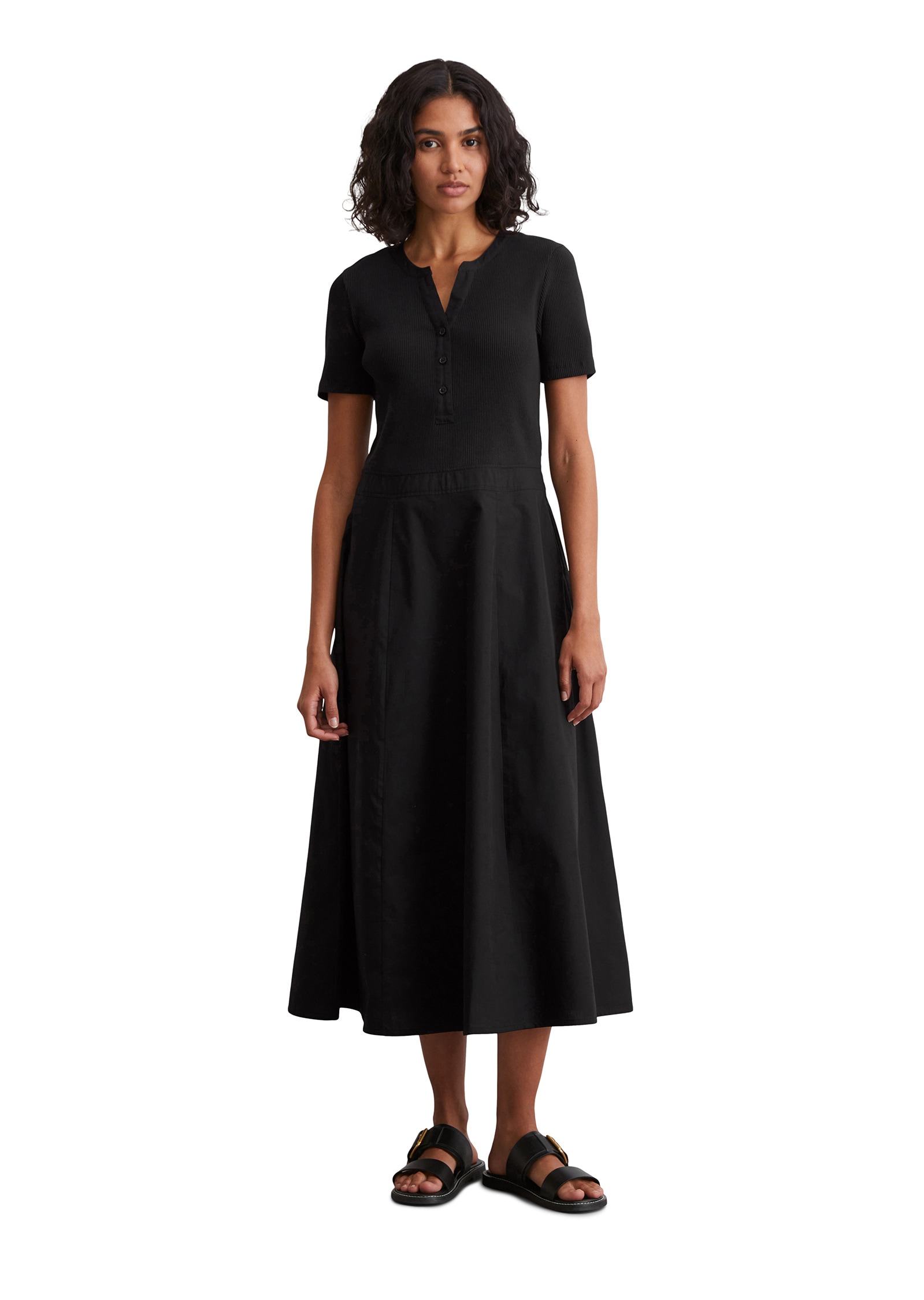 Marc O'Polo Jerseykleid »mit Baumwoll-Popelinerock«
