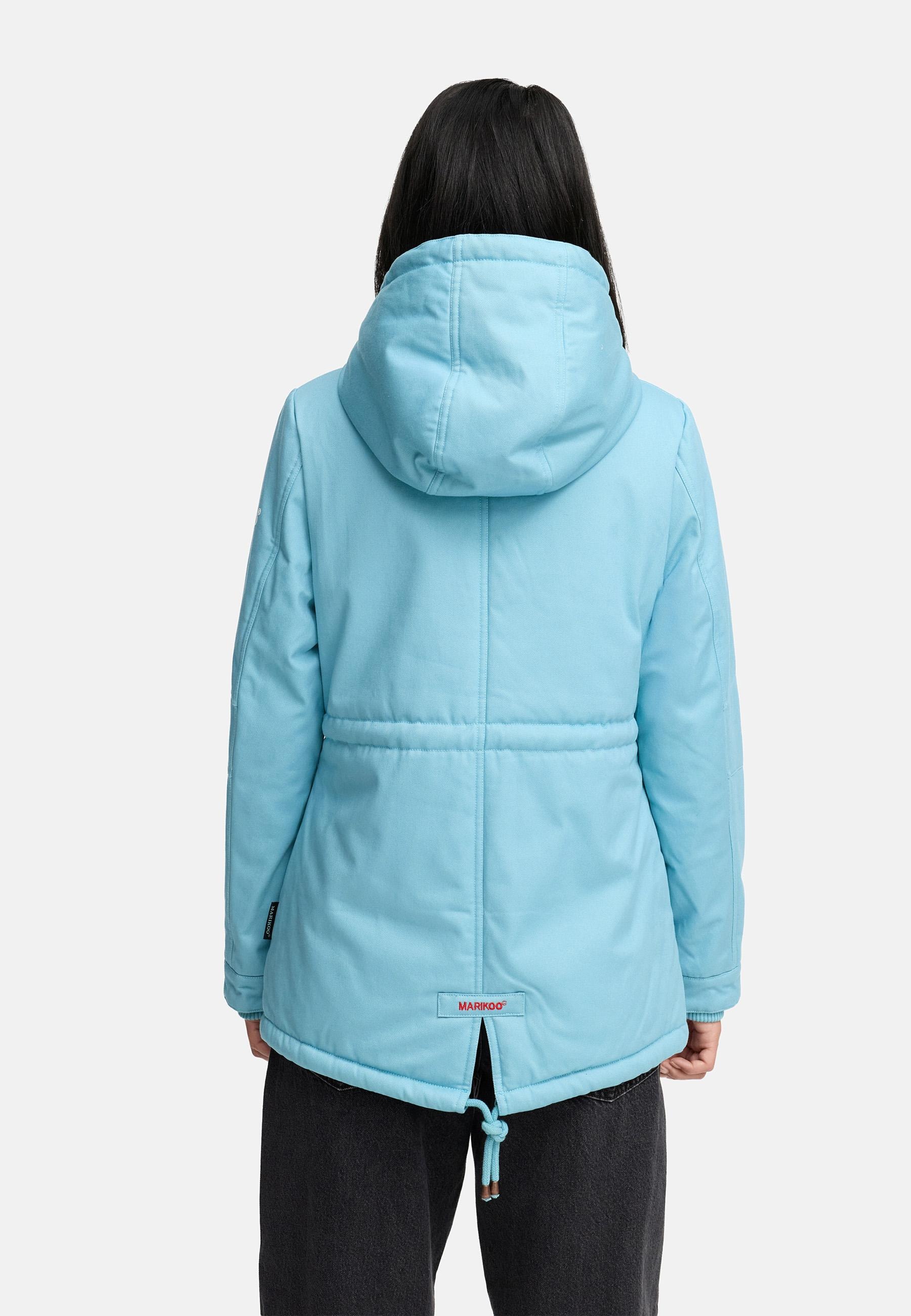 Marikoo Winterjacke »Manolya«, mit Kapuze, stylischer Kurzmantel mit weichem Teddyfell-Futter