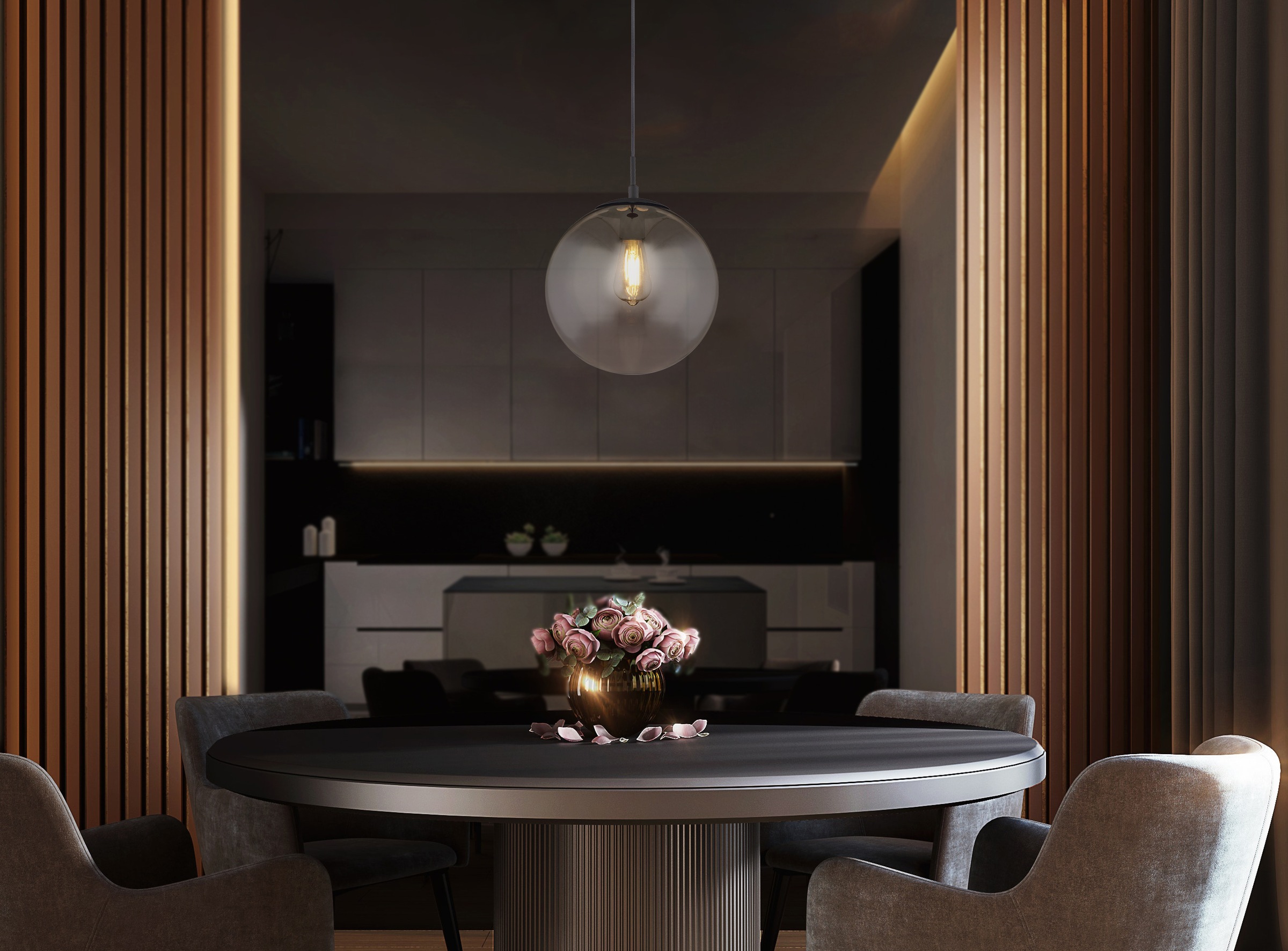 GLOBO LIGHTING Hängeleuchte »BLAMA« E27 1 Stk. Hängeleuchte Schwarz, Glas, E27