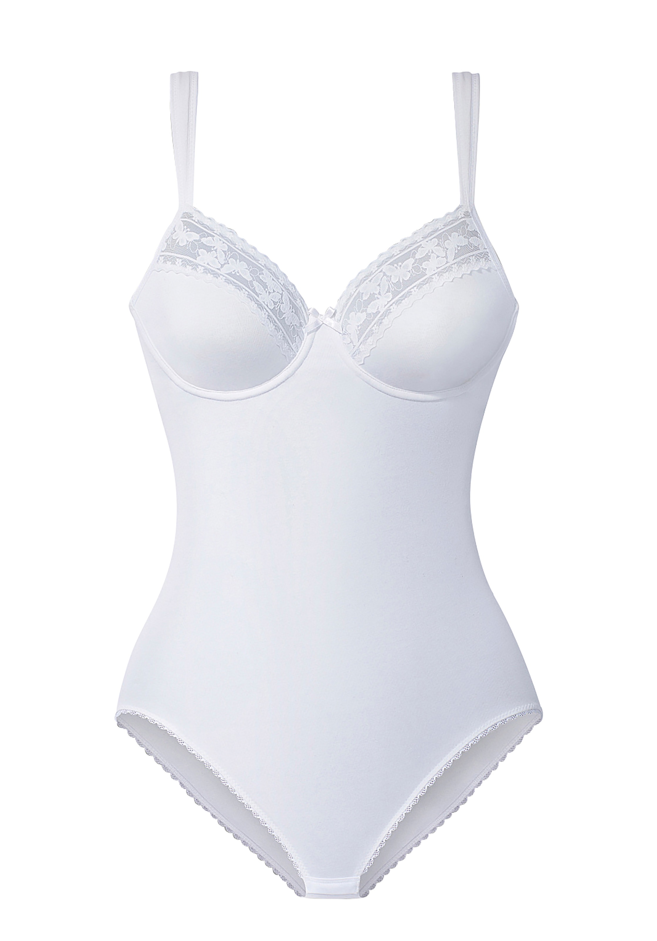 Nuance Body mit feinen Borten und Spitzeneinsatz günstig online kaufen