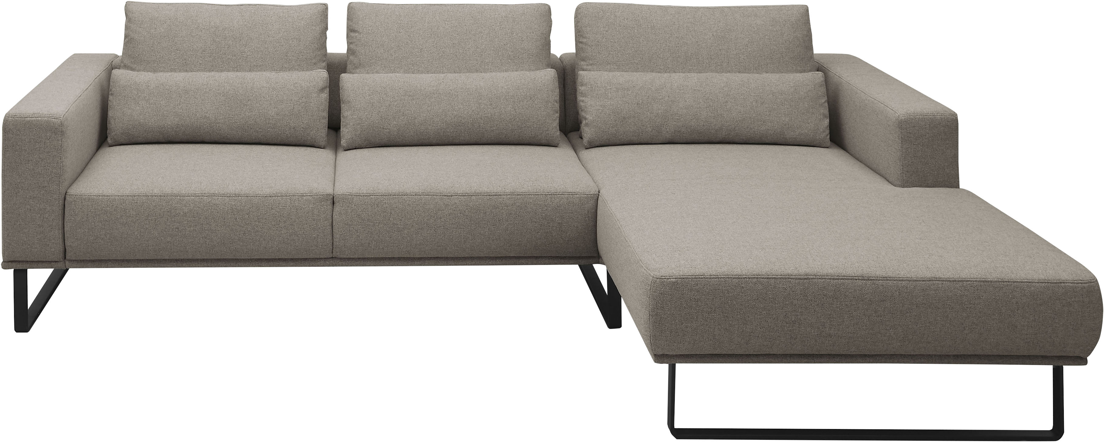 Musterring Ecksofa "JustB PM100" Modernes Design mit schwarzen Metallkufen und 292 cm Breite - 6 Farben