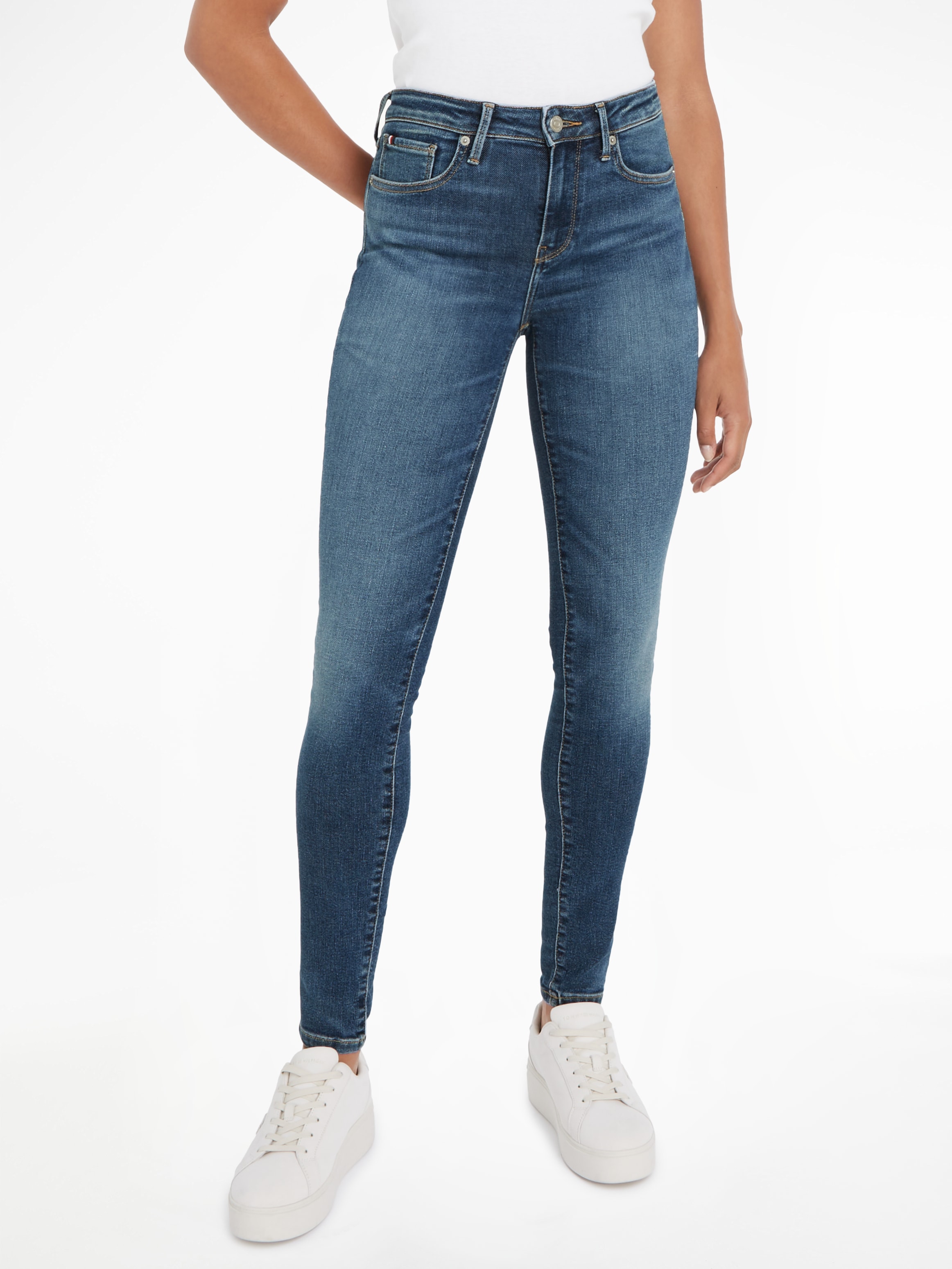 TOMMY HILFIGER Skinny-fit-Jeans »COMO SKINNY RW BLACK...