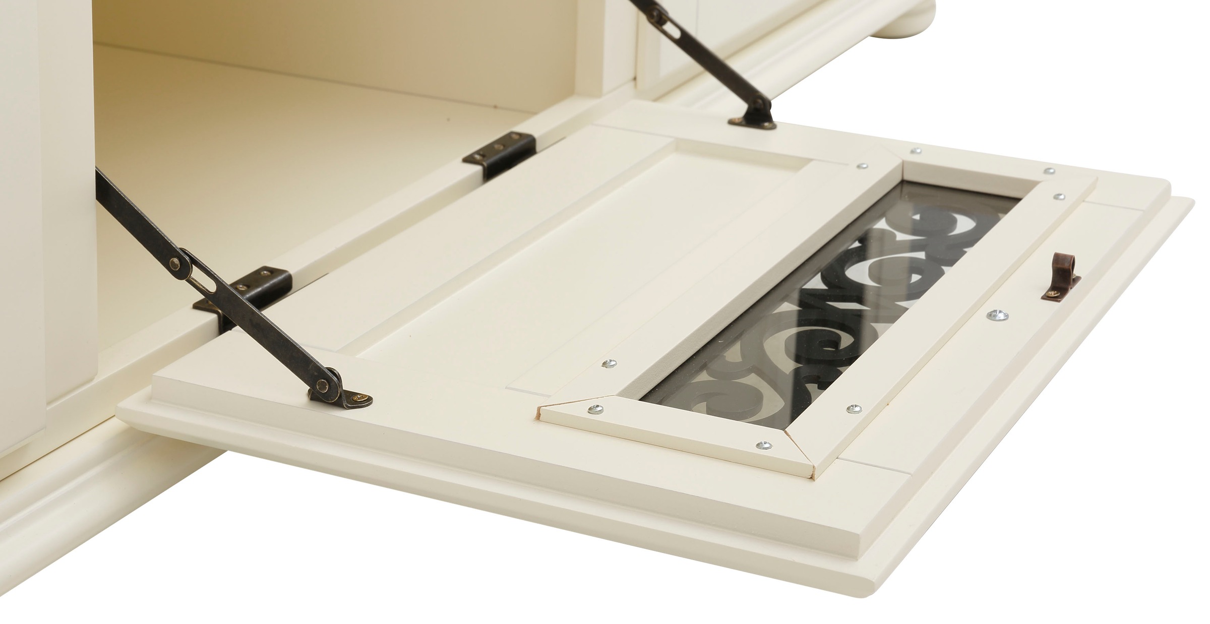 Home affaire Highboard »Arabesk«, Vitrine mit dekorativen Fräsungen, Breite 160 cm