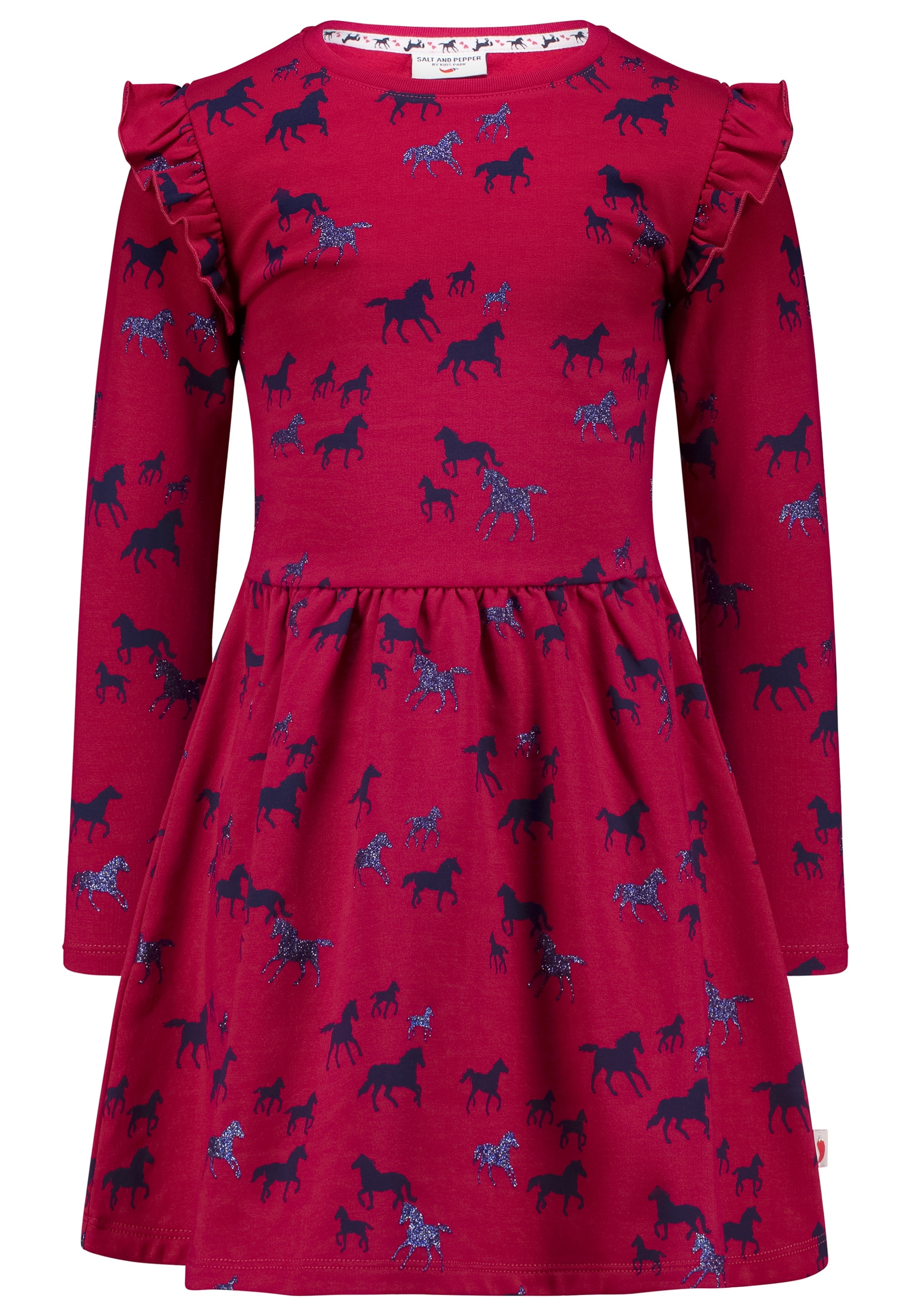 SALT AND PEPPER Jerseykleid »AOP Glitter Horse«, mit glitzerndem Pferdeprint