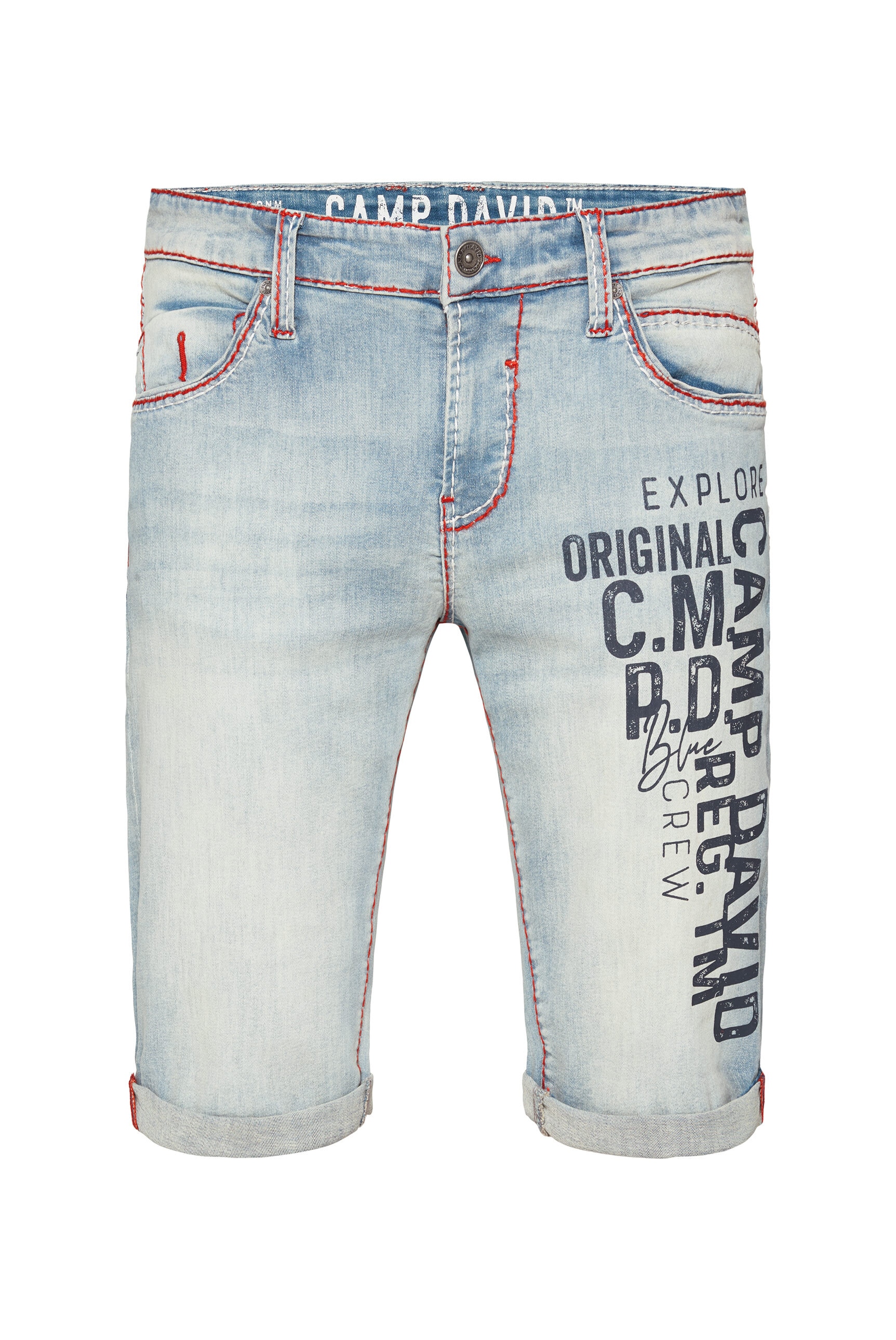 CAMP DAVID Jeansshorts, mit Turn-Up Saum