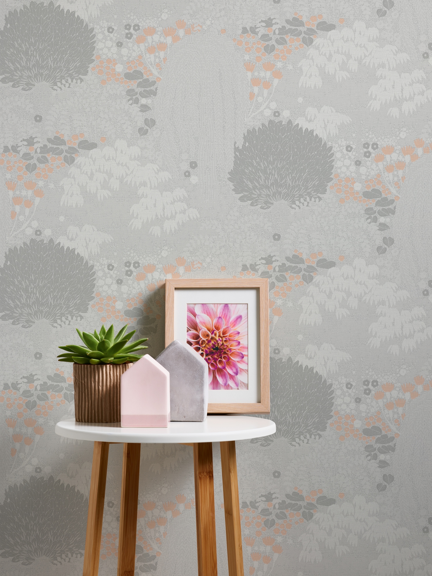 living walls "Famous Garden Wald-Tapete Mustertapete Floral Wald" matt strukturiert Vliestapete Pflanzen für Schlafzimmer Küche Wohnzimmer Wald Design