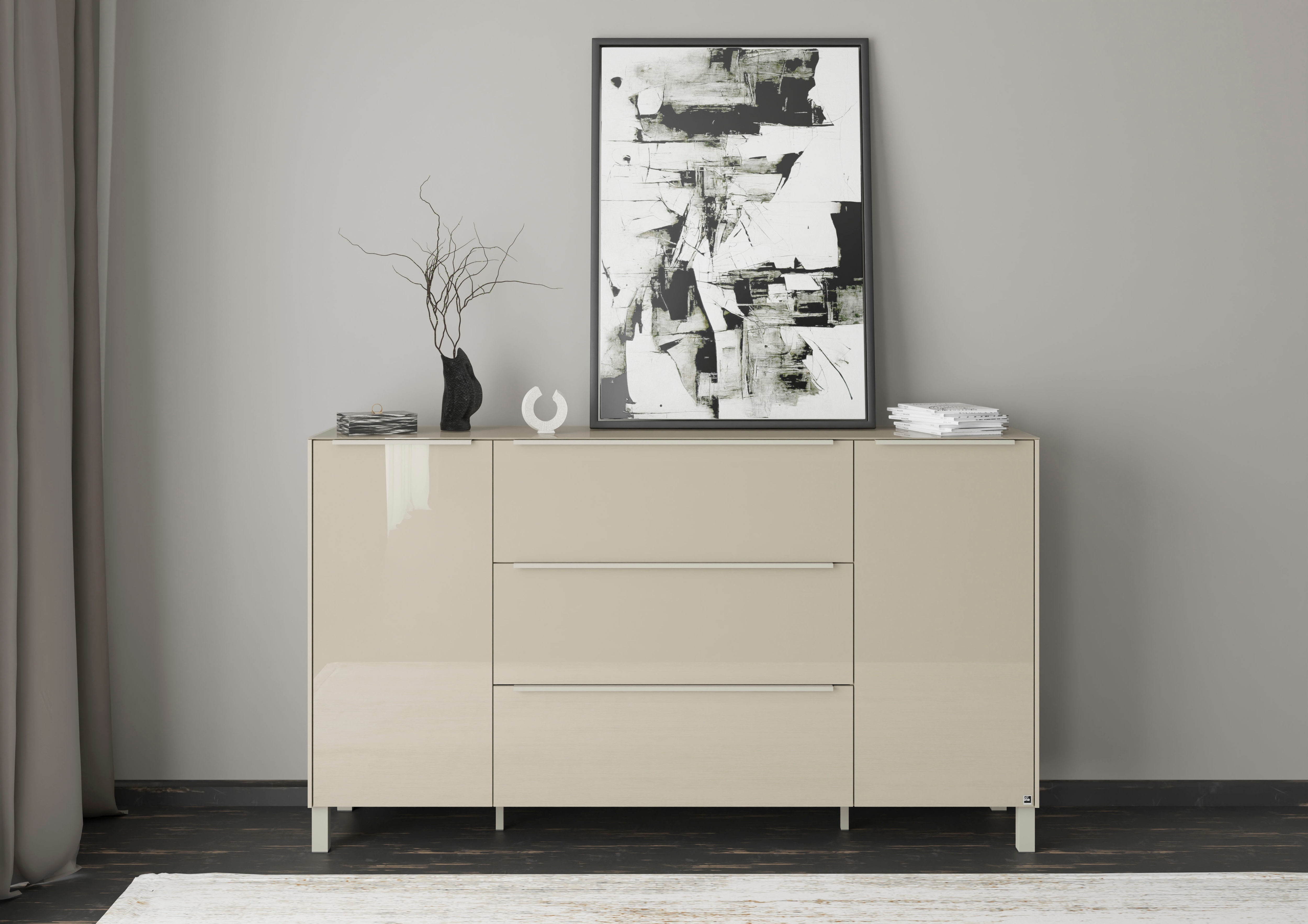 set one by Musterring Sideboard "Reno" 1 Stk. tlg. Mit Vierkantfuß in diversen Farben, 106 cm Höhe & Farbauswahl